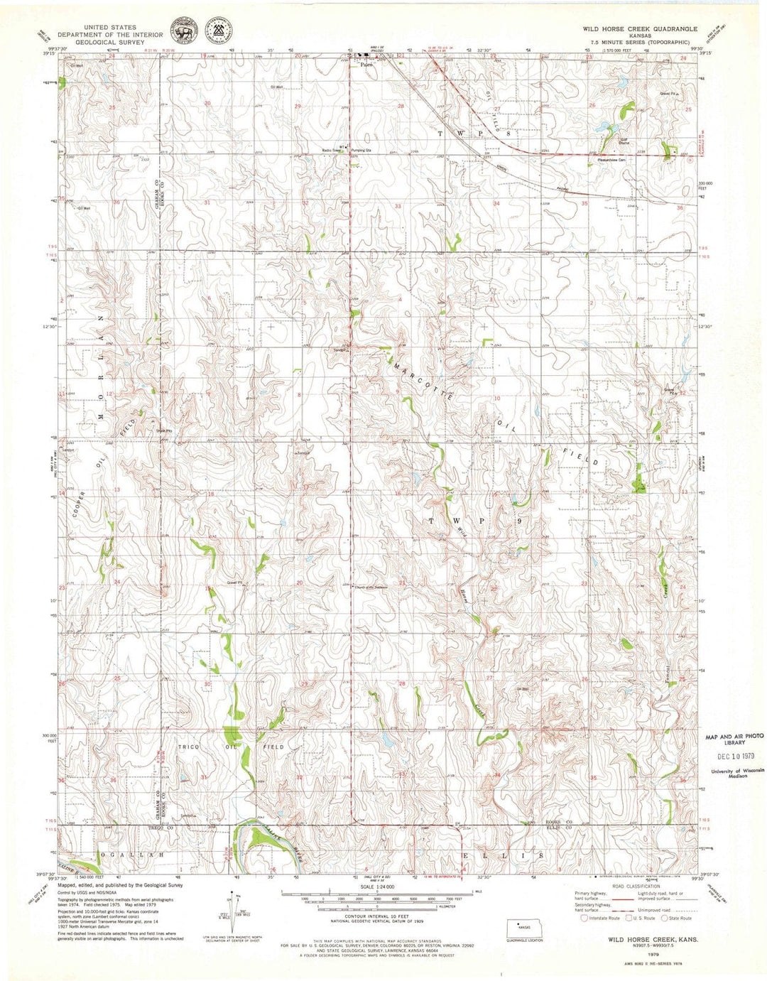 1979 Wild Horse Creek, KS - Kansas - USGS Topographic Map