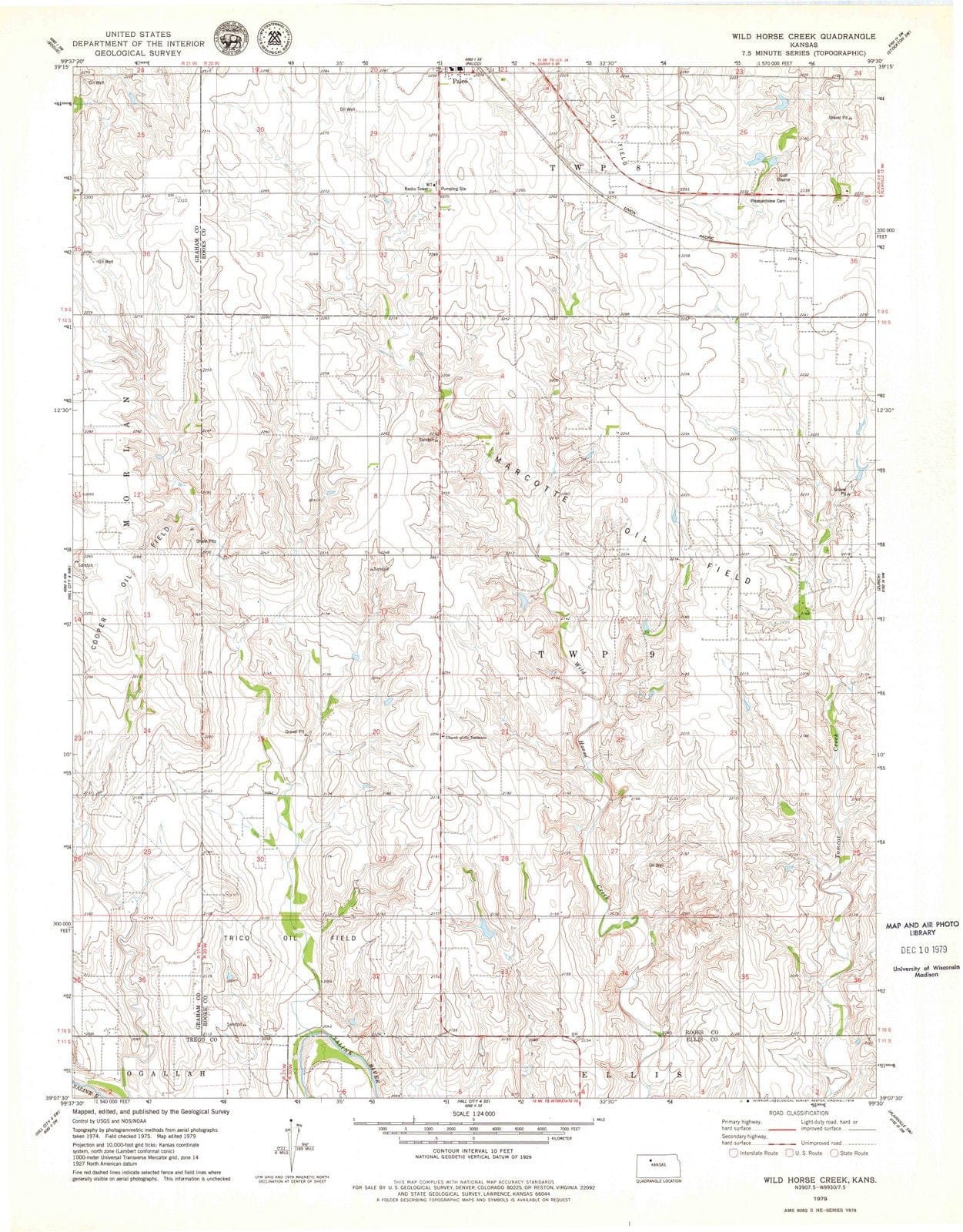 1979 Wild Horse Creek, KS - Kansas - USGS Topographic Map