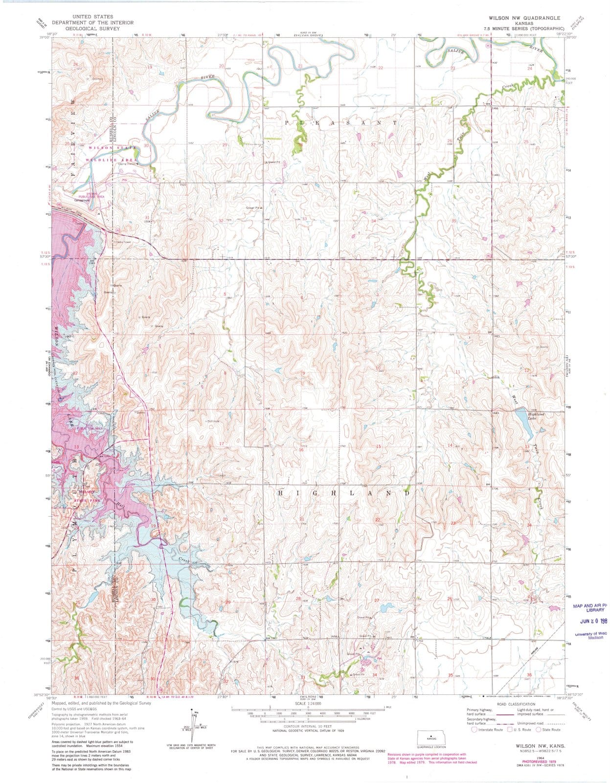 1964 Wilson, KS - Kansas - USGS Topographic Map v2