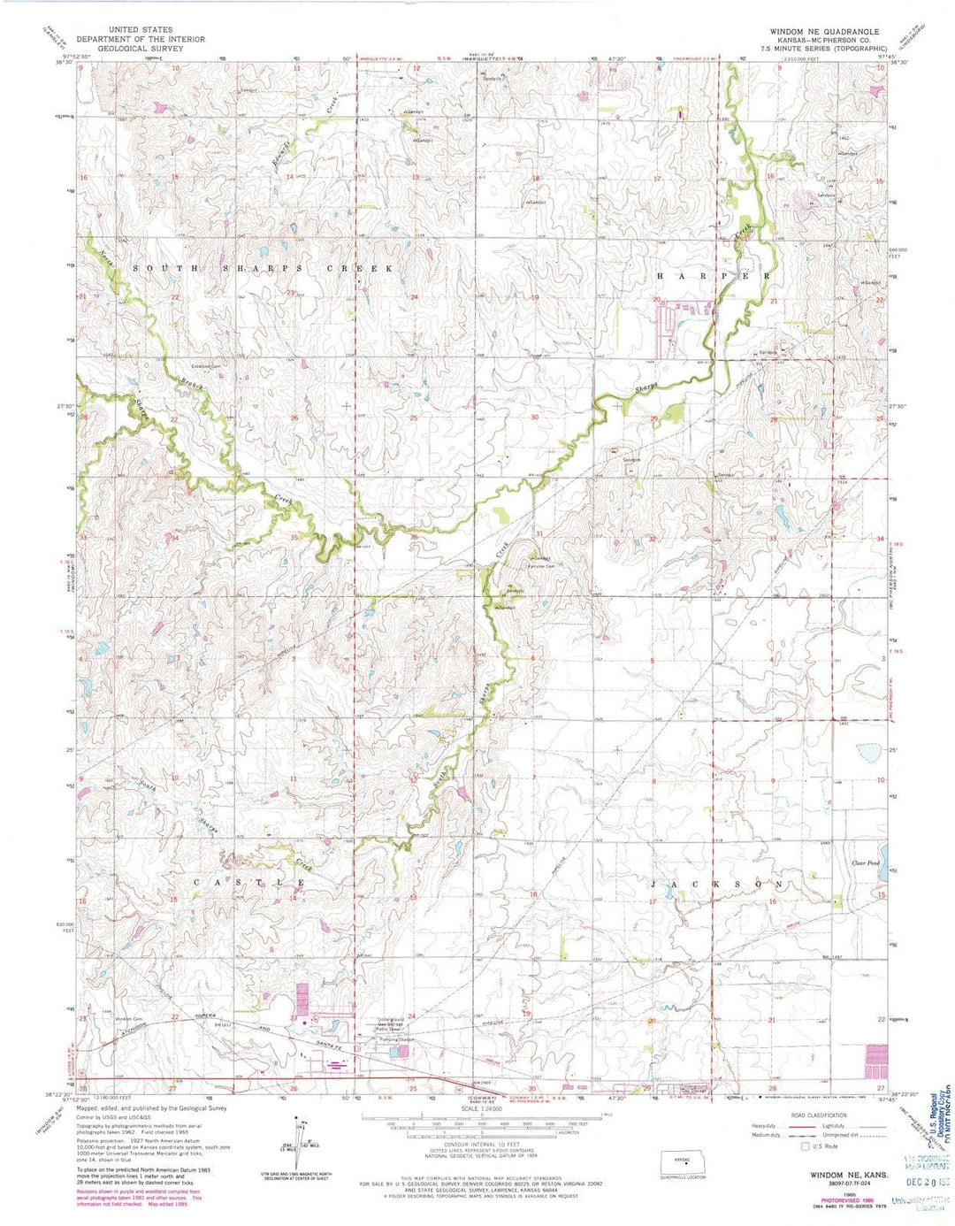 1965 Windom, KS - Kansas - USGS Topographic Map