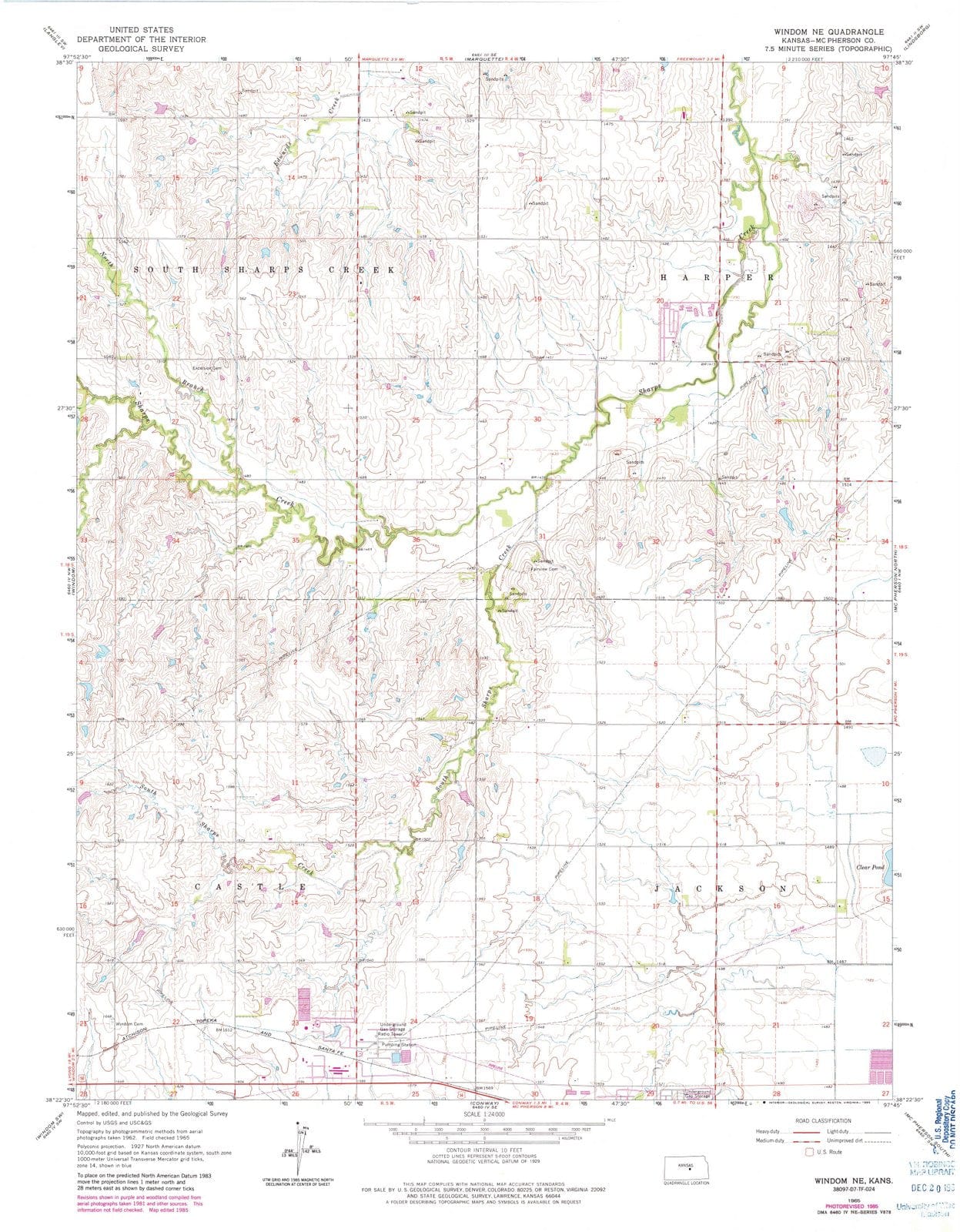 1965 Windom, KS - Kansas - USGS Topographic Map