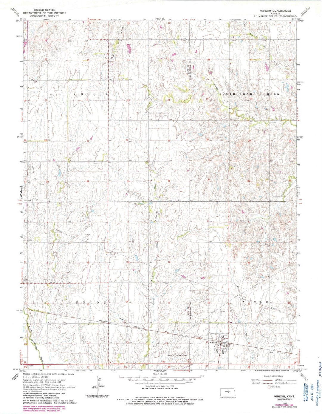 1965 Windom, KS - Kansas - USGS Topographic Map v2