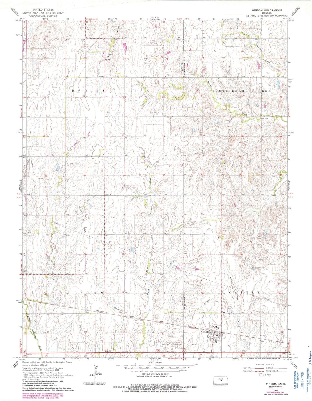 1965 Windom, KS - Kansas - USGS Topographic Map v2