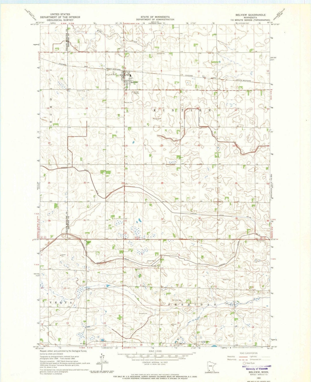 1965 Belview, MN - Minnesota - USGS Topographic Map