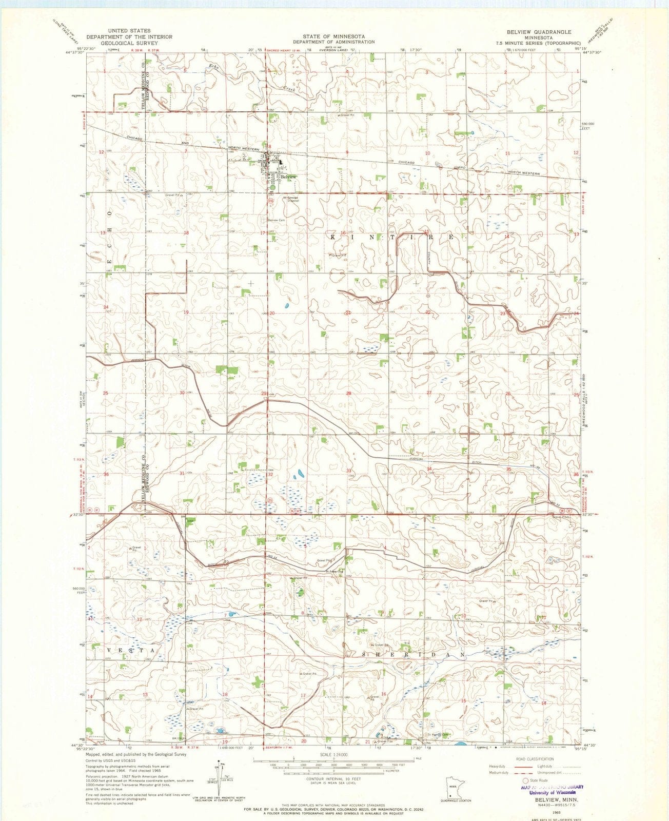 1965 Belview, MN - Minnesota - USGS Topographic Map