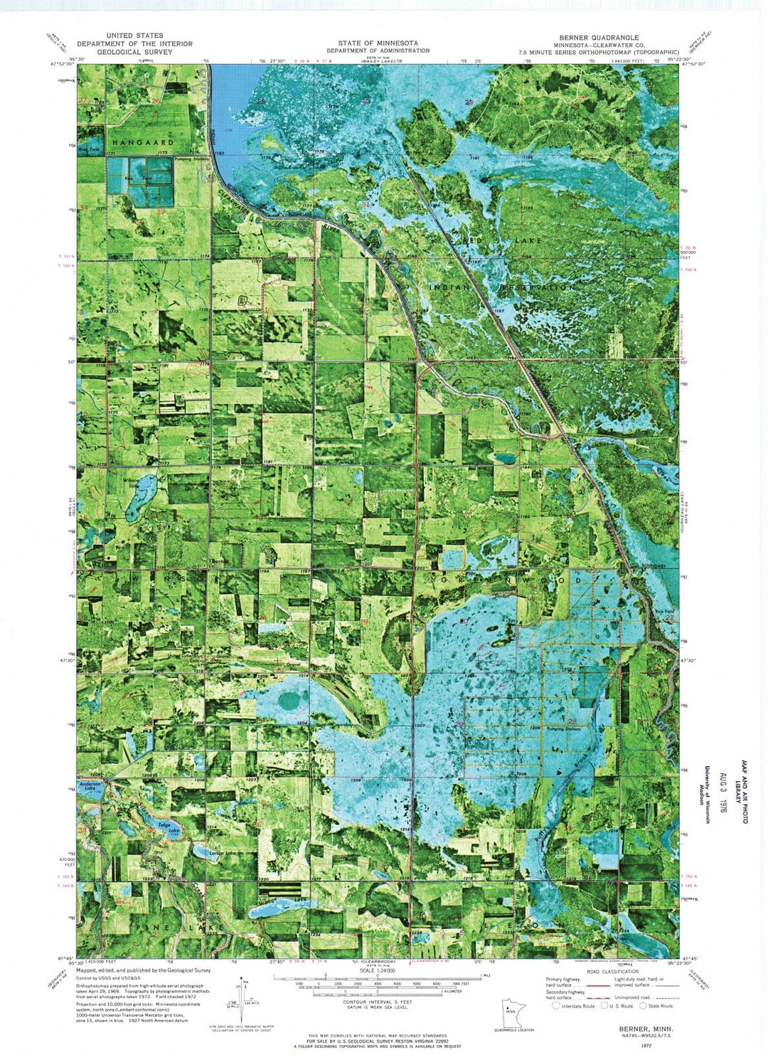 1972 Berner, MN - Minnesota - USGS Topographic Map v2