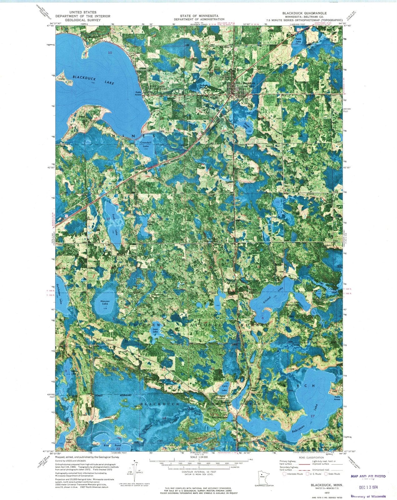 1972 Blackduck, MN - Minnesota - USGS Topographic Map