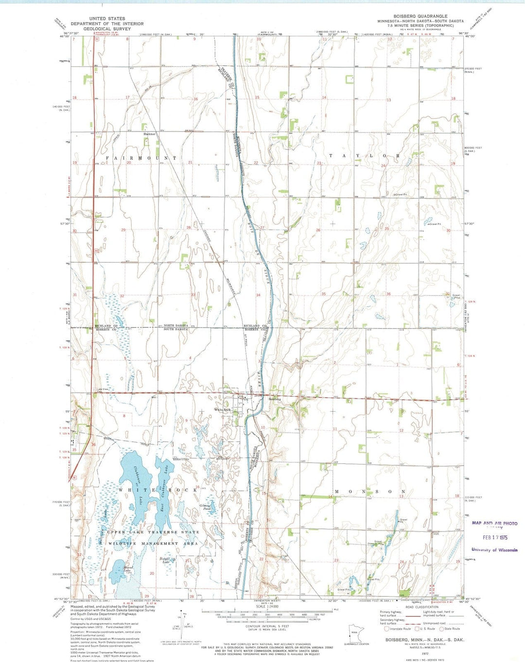 1972 Boisberg, MN - Minnesota - USGS Topographic Map