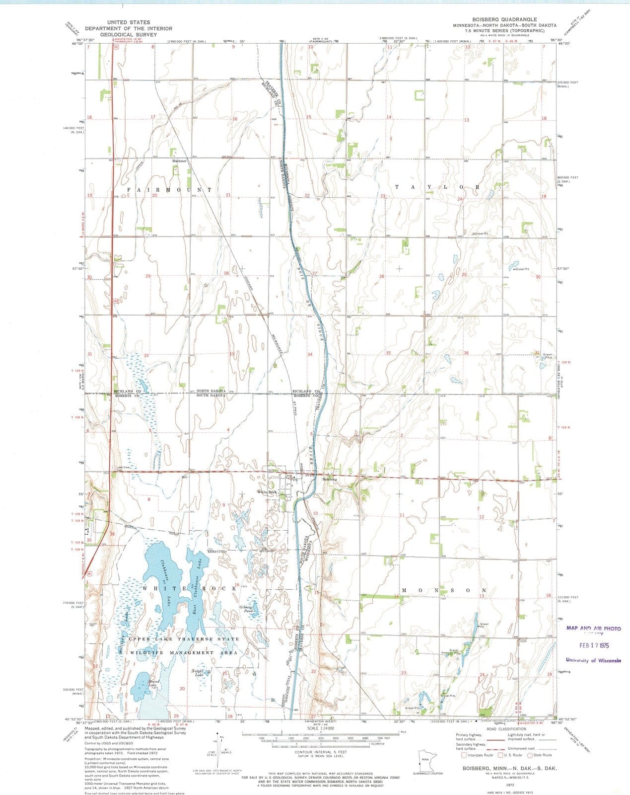 1972 Boisberg, MN - Minnesota - USGS Topographic Map