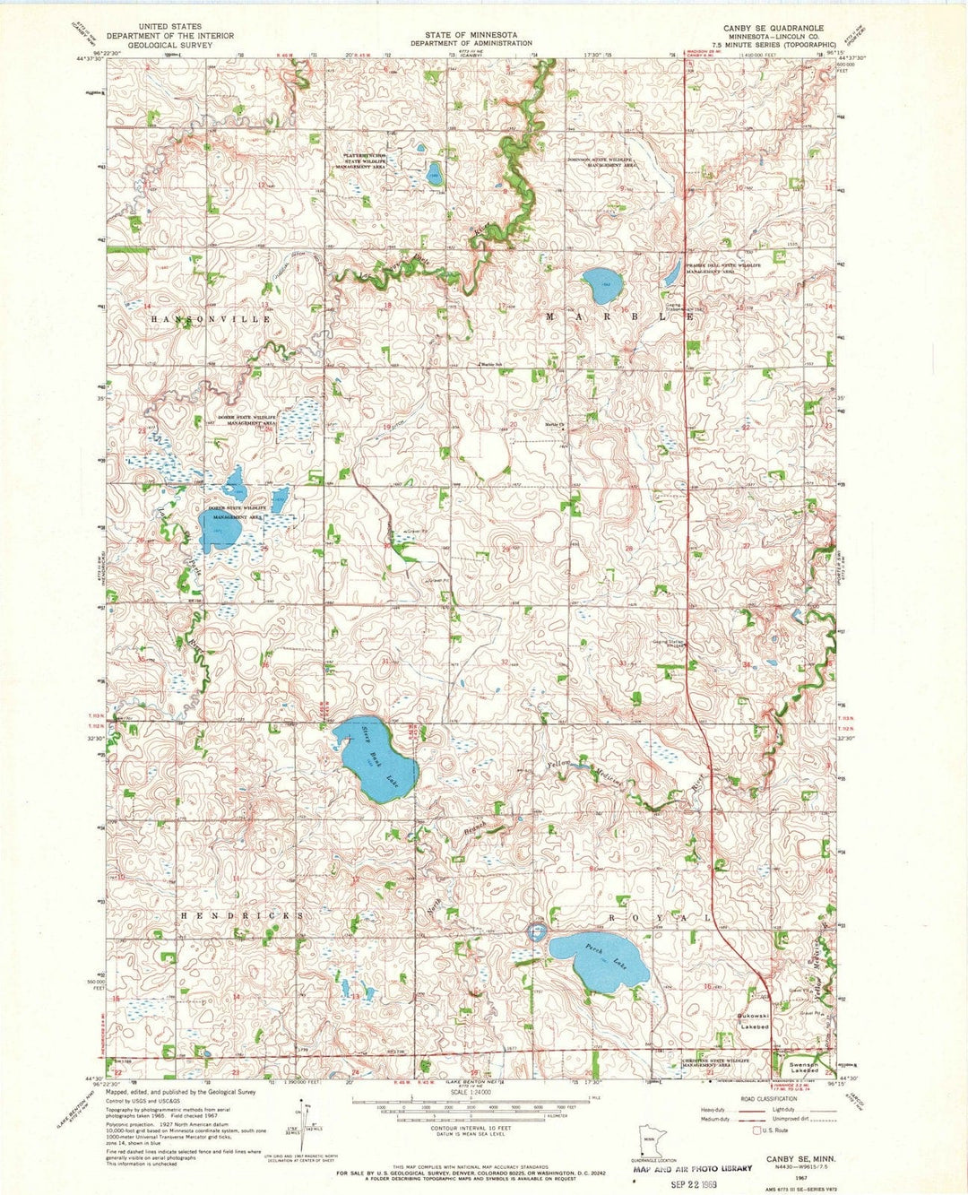 1967 Canby, MN - Minnesota - USGS Topographic Map v2