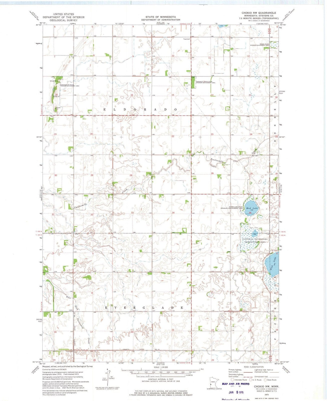 1973 Chokio, MN - Minnesota - USGS Topographic Map