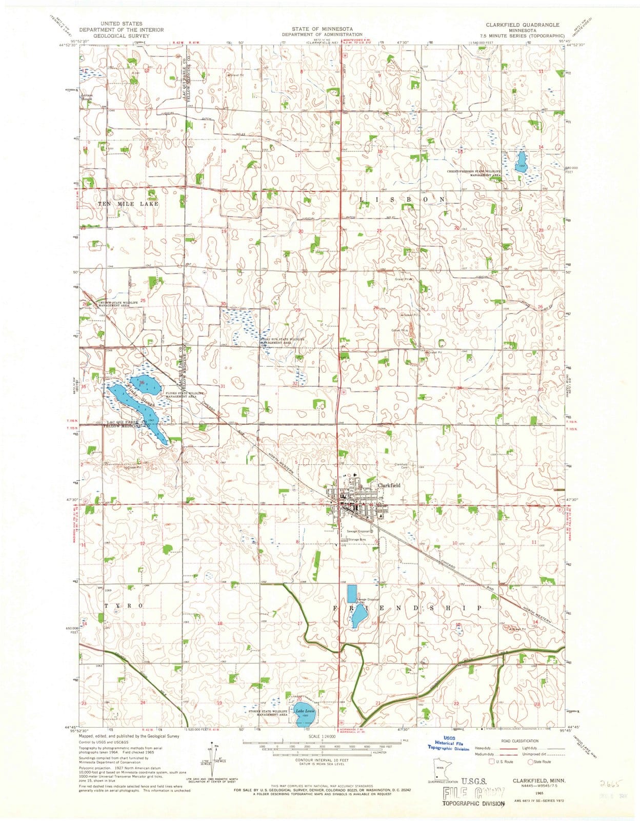 1965 Clarkfield, MN - Minnesota - USGS Topographic Map v2