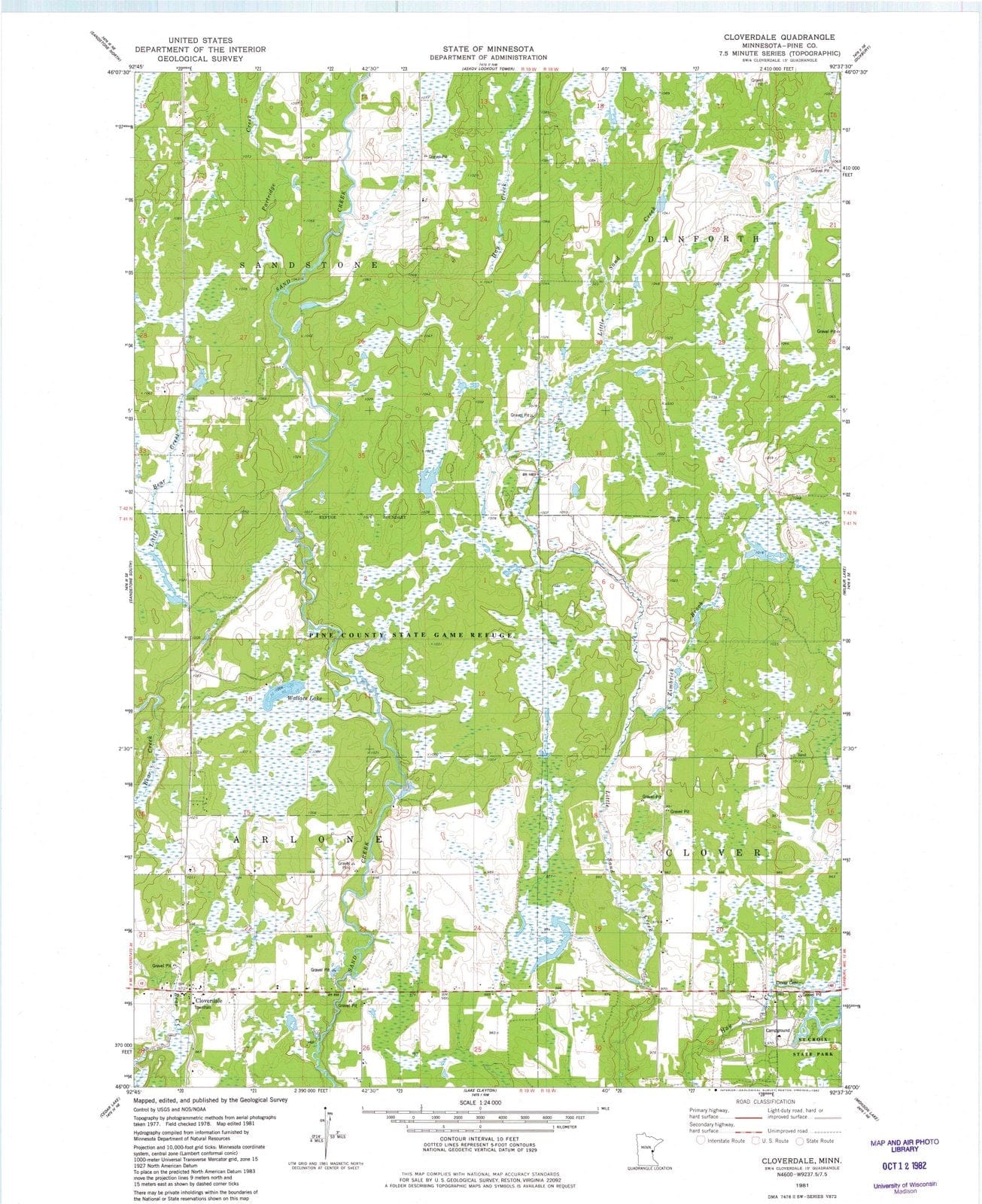 1981 Cloverdale, MN - Minnesota - USGS Topographic Map