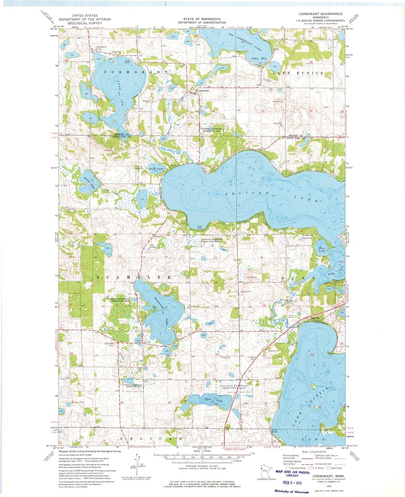 1973 Cormorant, MN - Minnesota - USGS Topographic Map