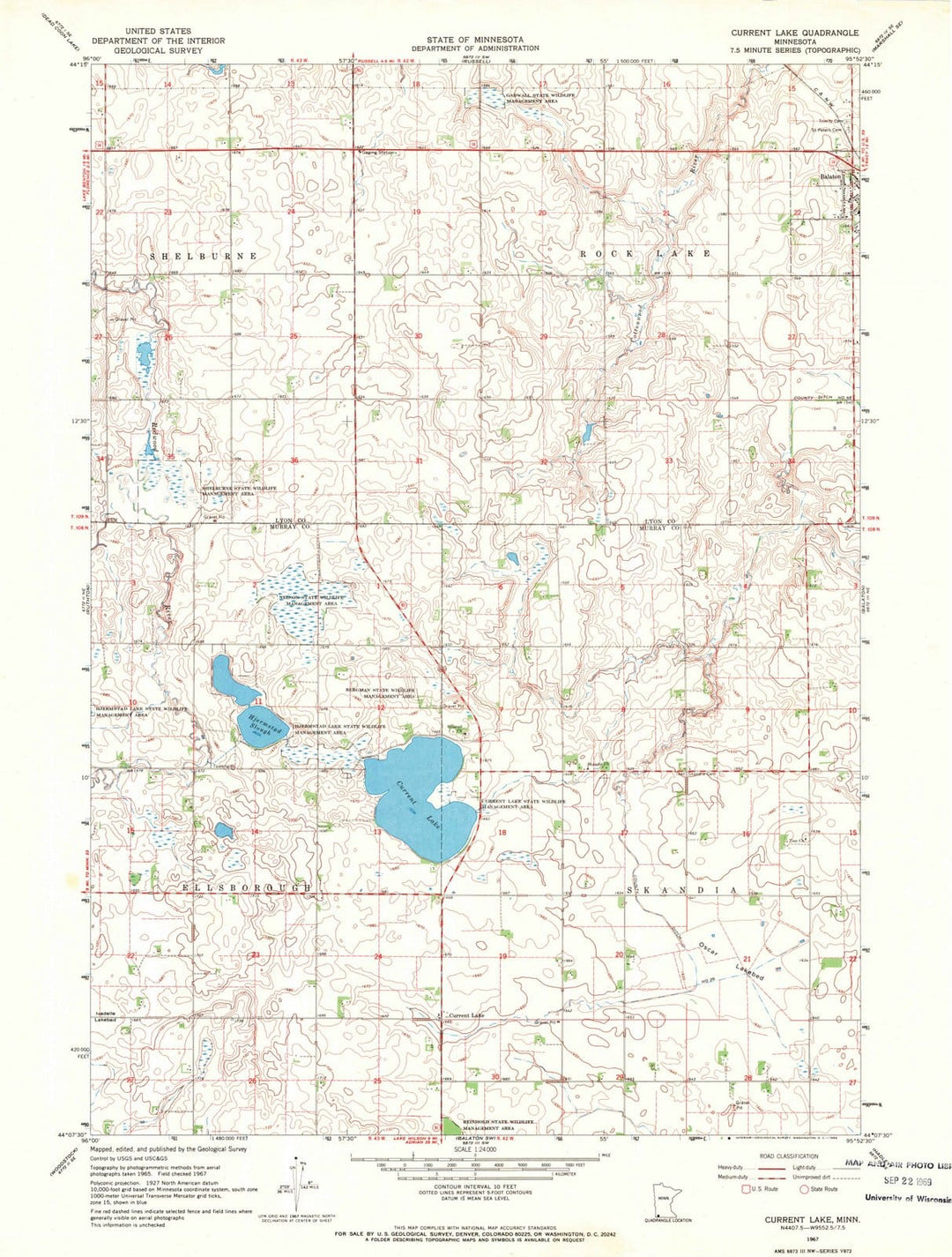 1967 Current Lake, MN - Minnesota - USGS Topographic Map