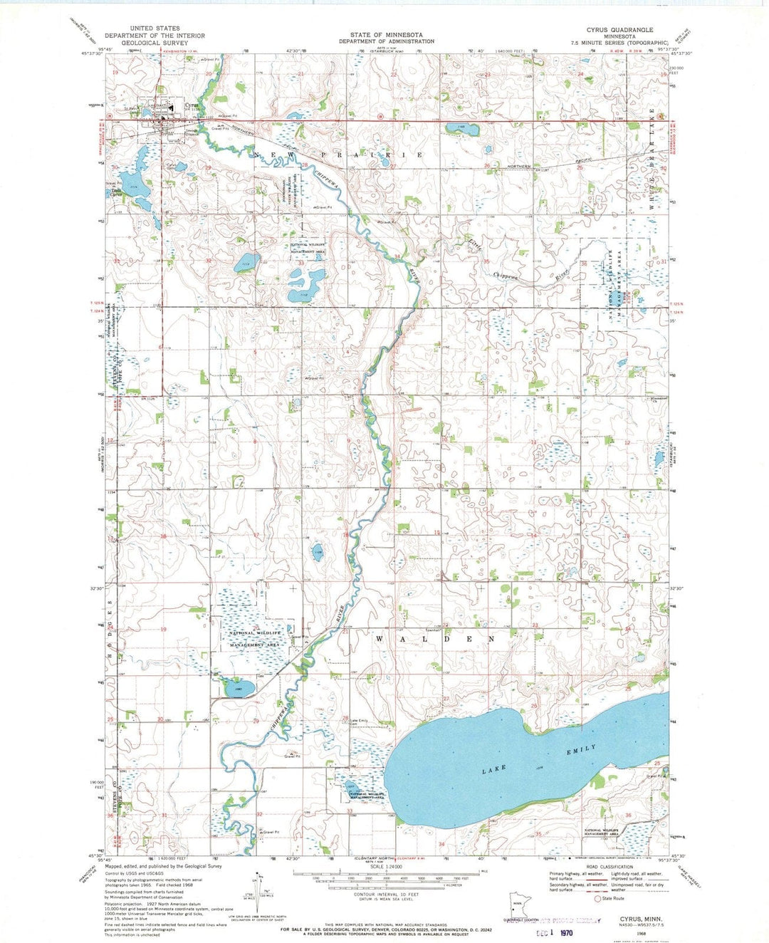 1968 Cyrus, MN - Minnesota - USGS Topographic Map