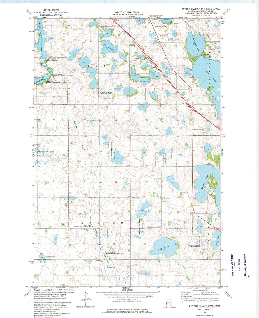 1973 Dayton Hollowam, MN - Minnesota - USGS Topographic Map