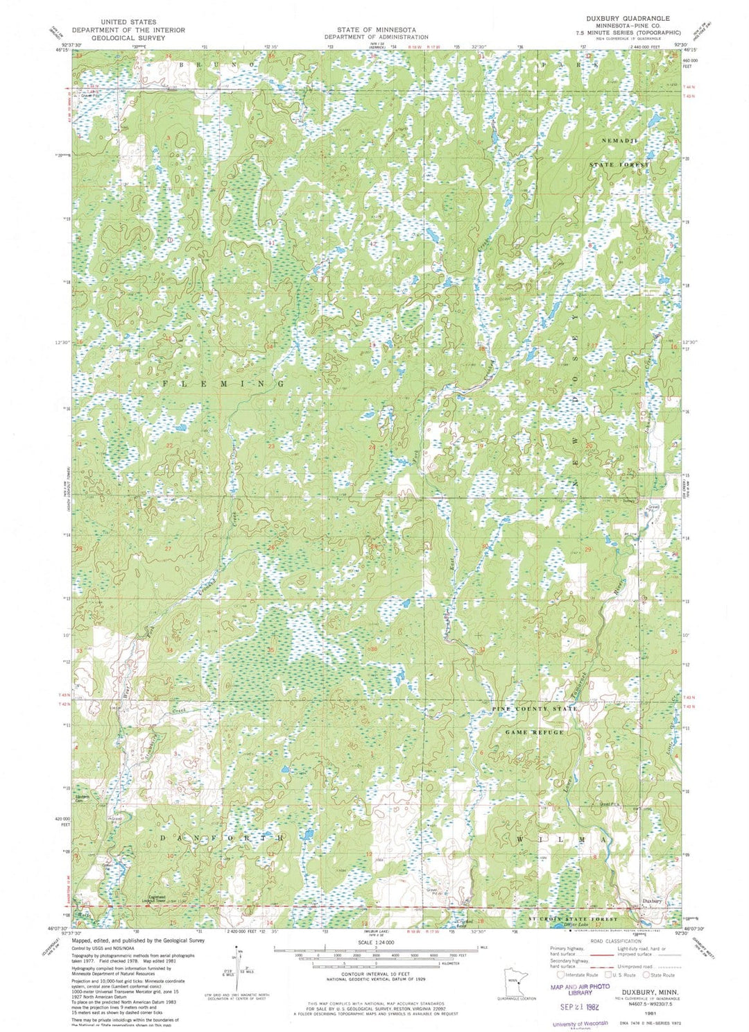 1981 Duxbury, MN - Minnesota - USGS Topographic Map