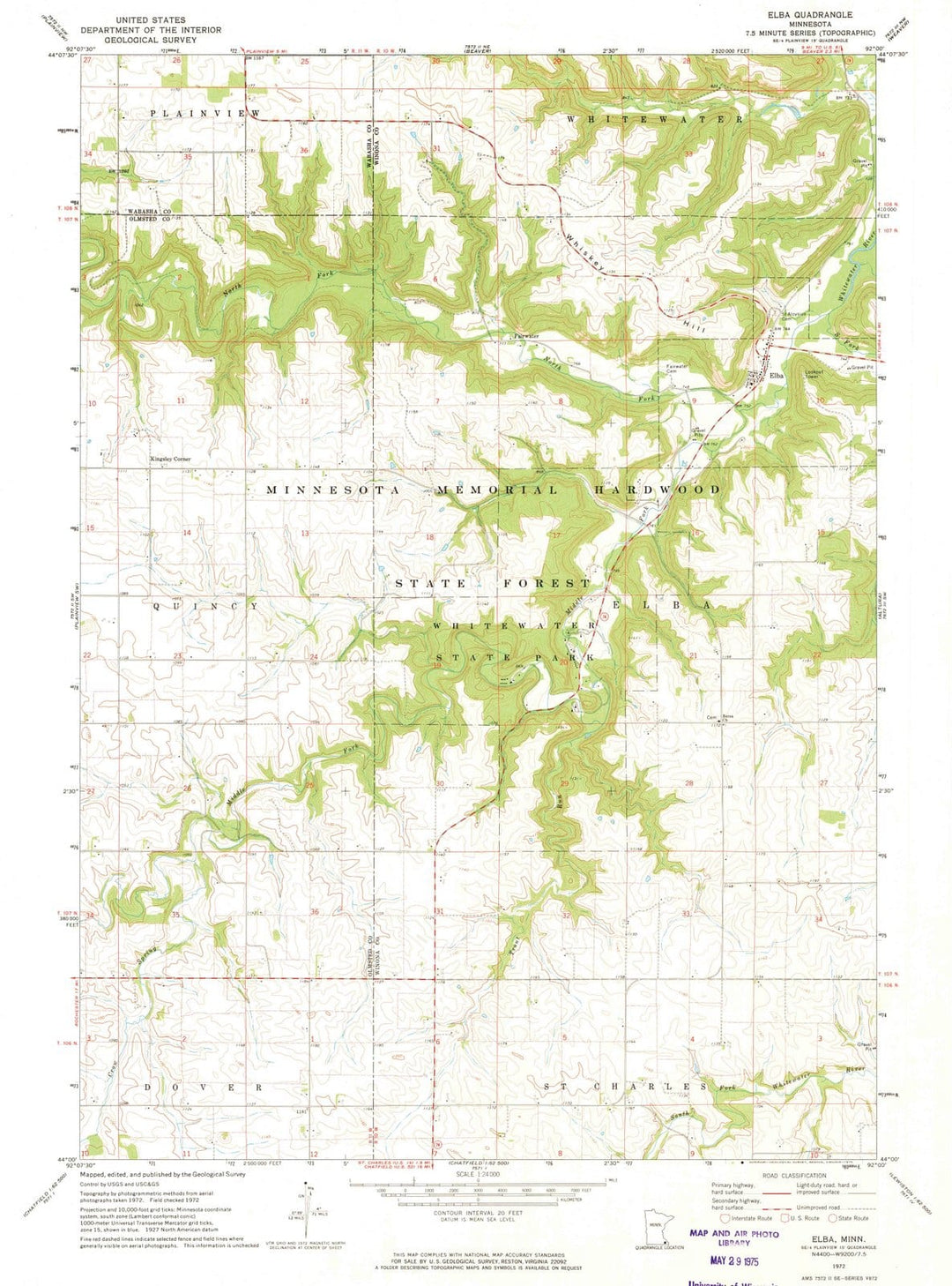 1972 Elba, MN - Minnesota - USGS Topographic Map