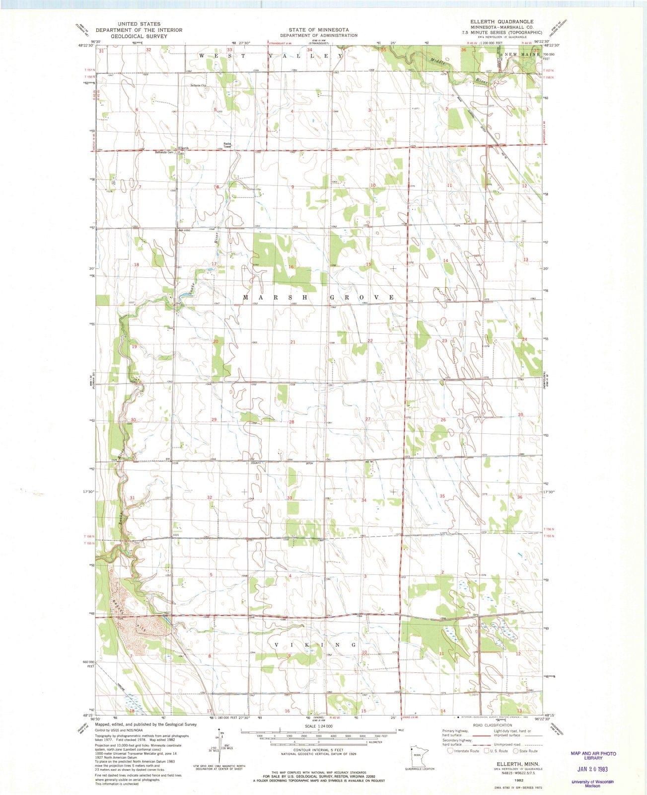 1982 Ellerth, MN - Minnesota - USGS Topographic Map