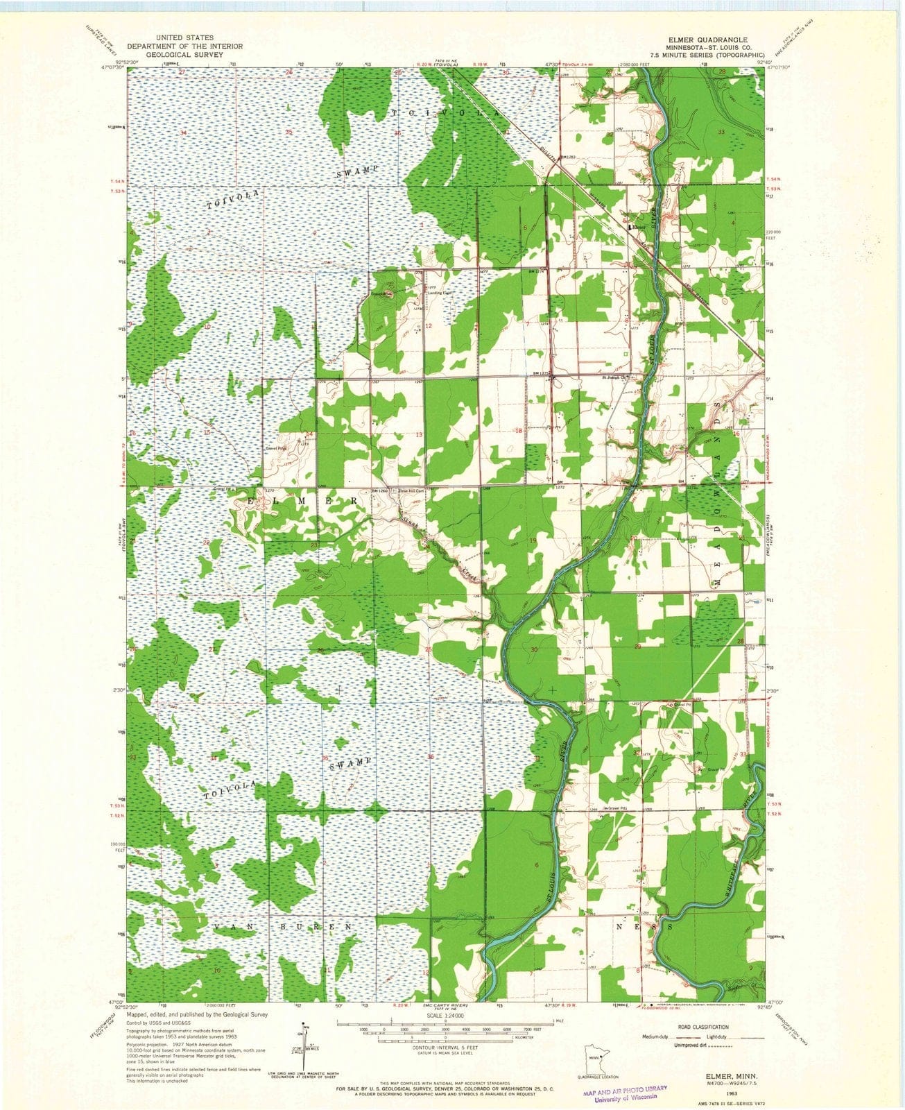 1963 Elmer, MN - Minnesota - USGS Topographic Map