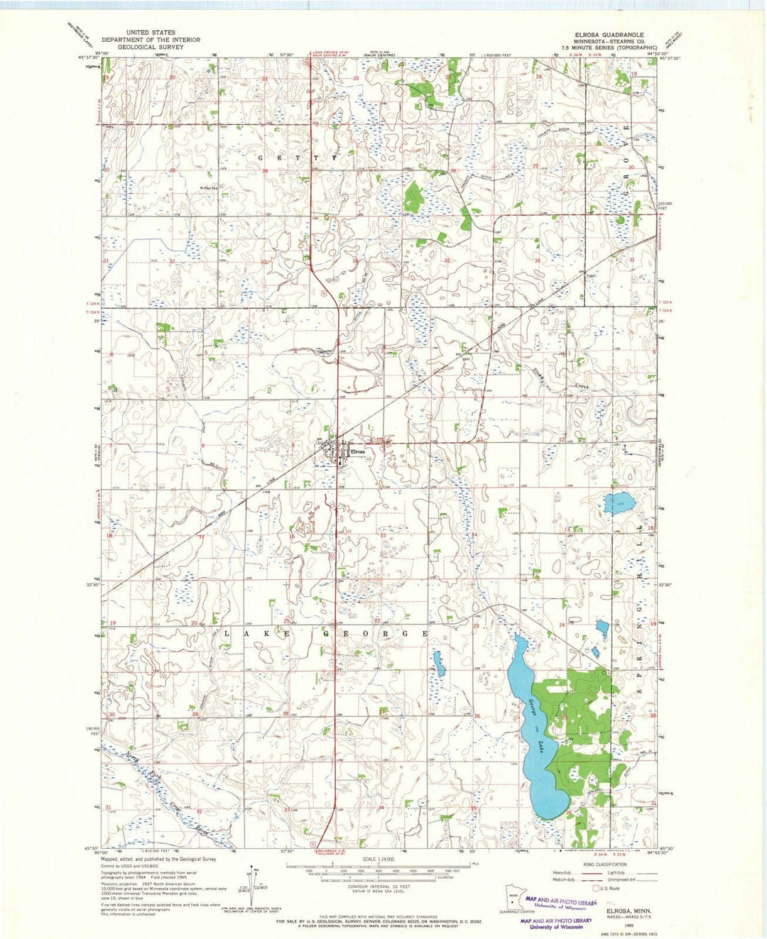 1965 Elrosa, MN - Minnesota - USGS Topographic Map