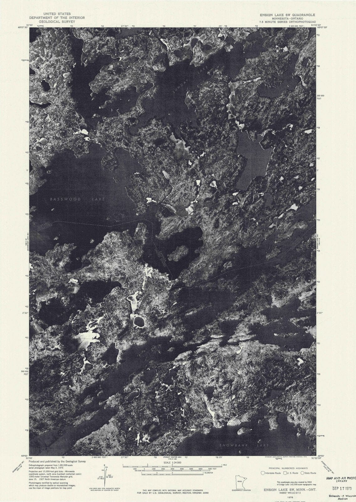 1976 Ensign Lake, MN - Minnesota - USGS Topographic Map v2