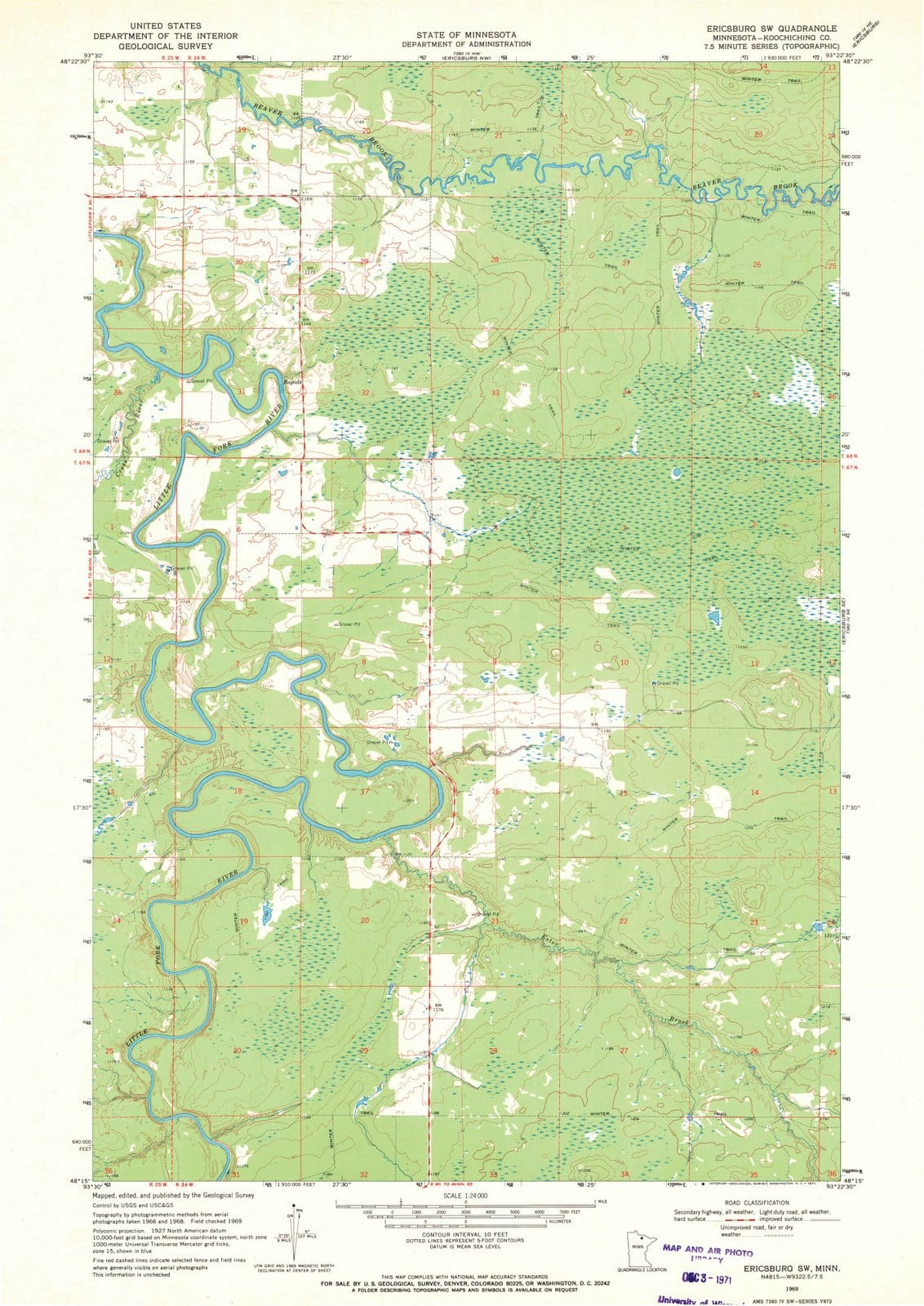 1969 Ericsburg, MN - Minnesota - USGS Topographic Map v4