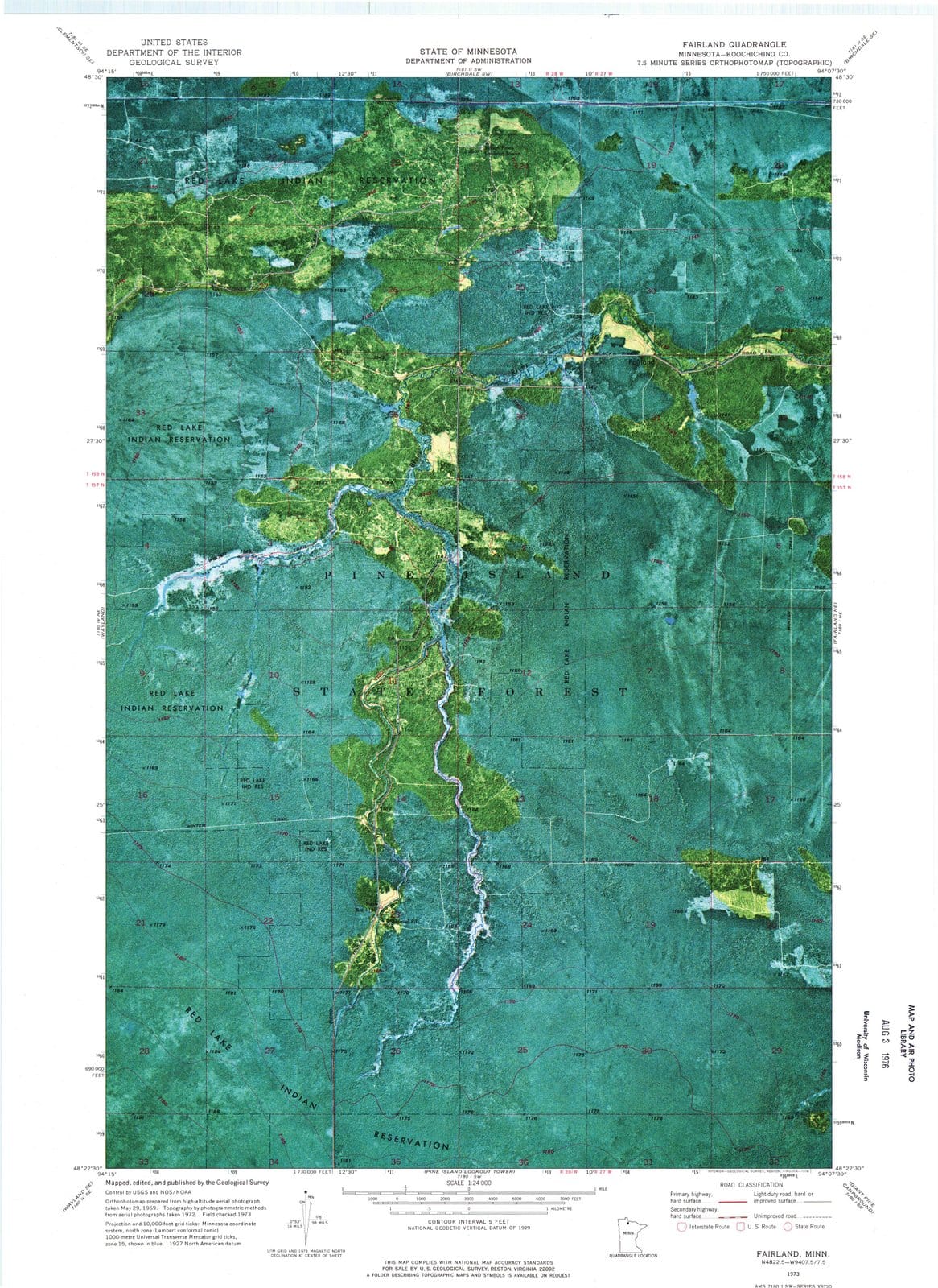 1973 Fairland, MN - Minnesota - USGS Topographic Map v2