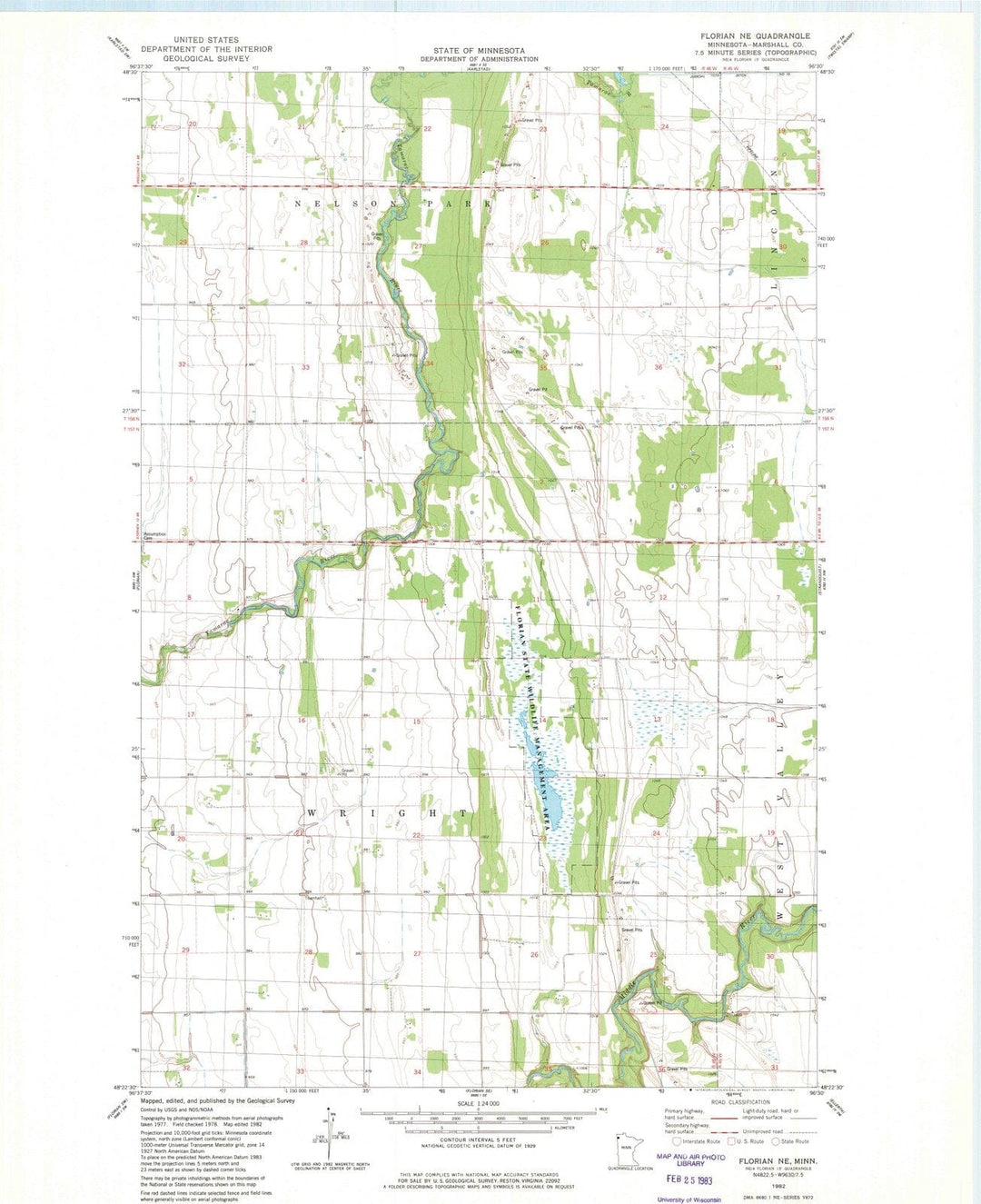 1982 Florian, MN - Minnesota - USGS Topographic Map