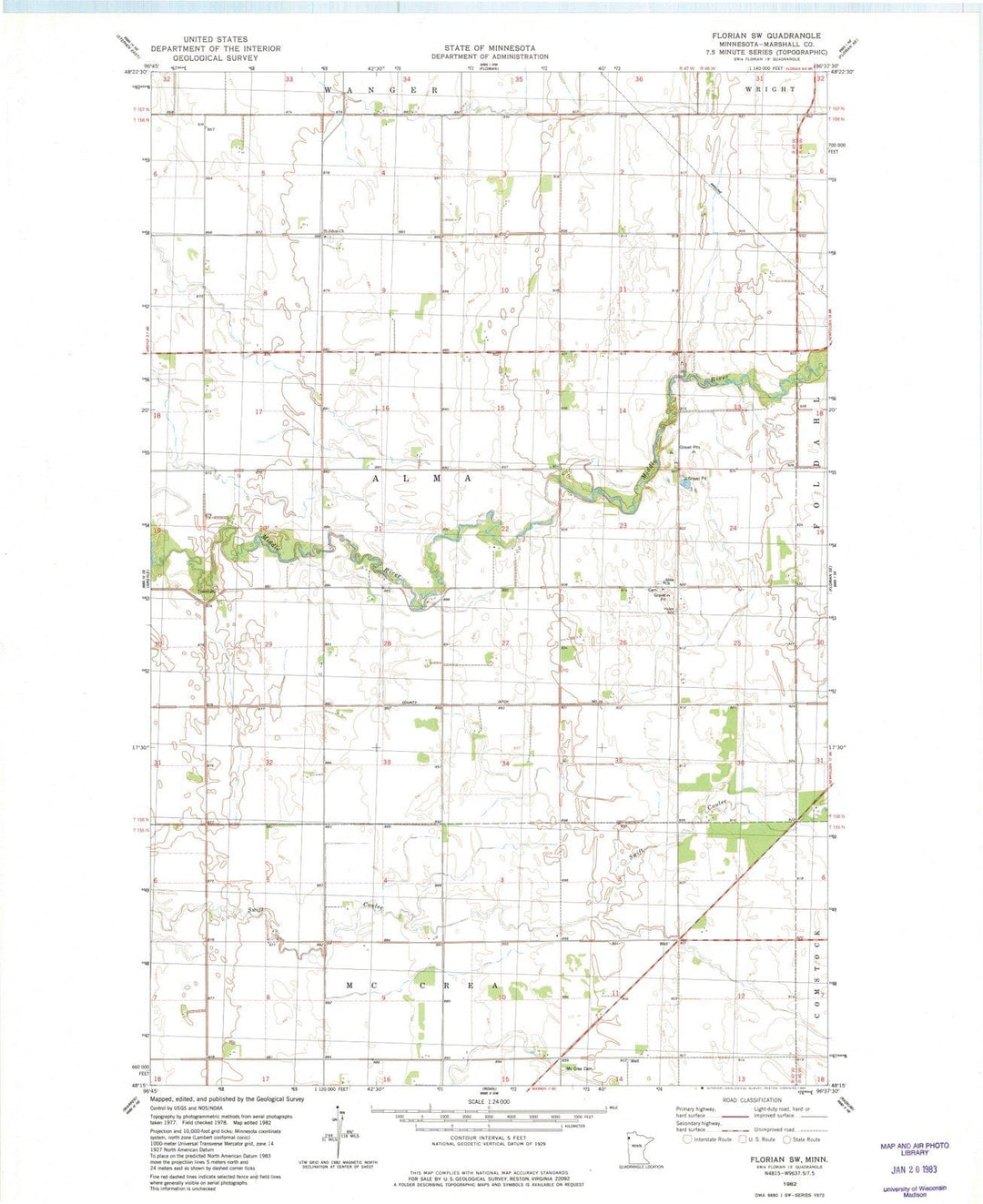 1982 Florian, MN - Minnesota - USGS Topographic Map v2