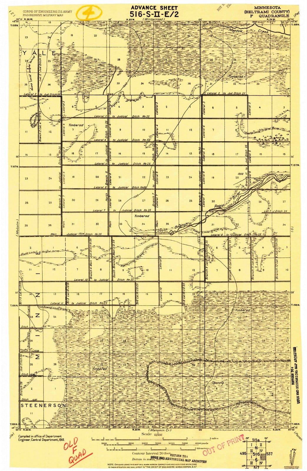 1918 F, MN - Minnesota - USGS Topographic Map