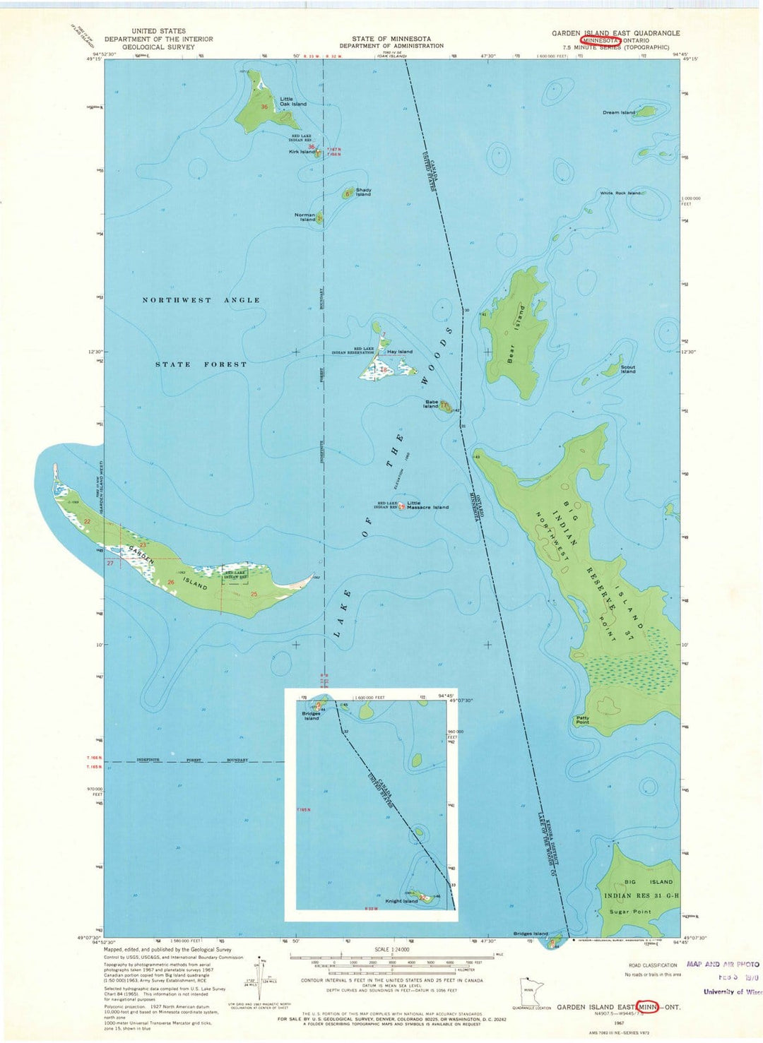 1967 Garden Island East, MN - Minnesota - USGS Topographic Map