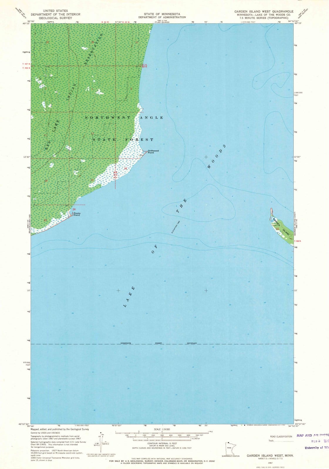 1967 Garden Island West, MN - Minnesota - USGS Topographic Map