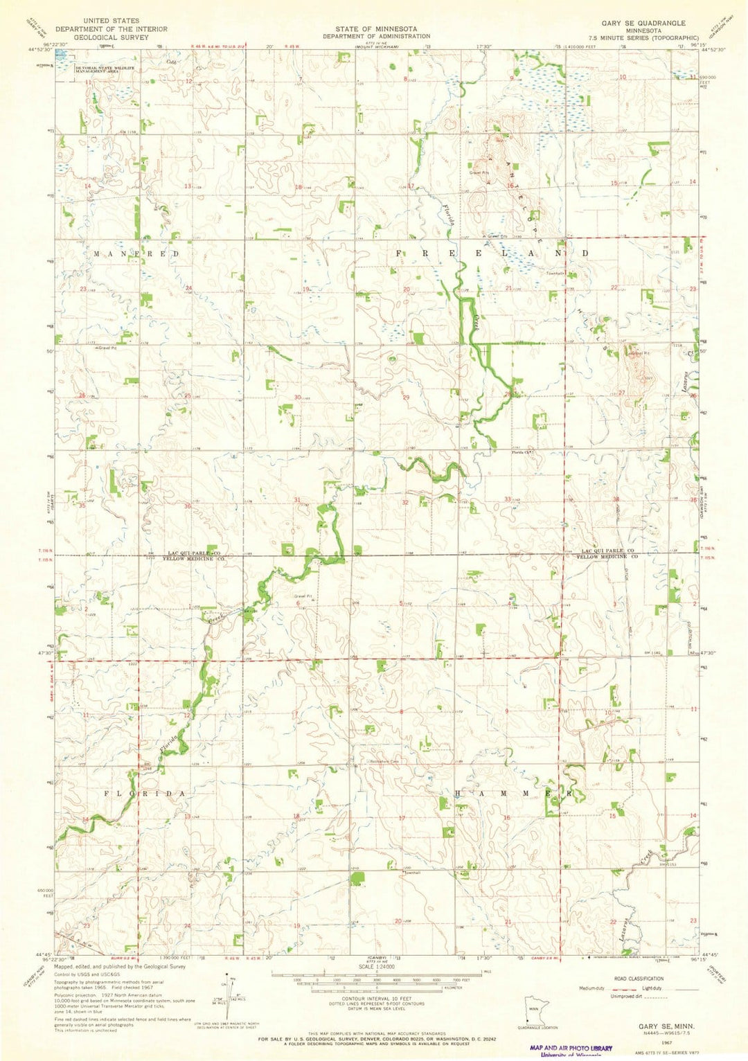 1967 Gary, MN - Minnesota - USGS Topographic Map