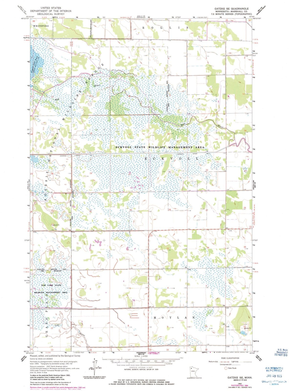 1962 Gatzke, MN - Minnesota - USGS Topographic Map v2