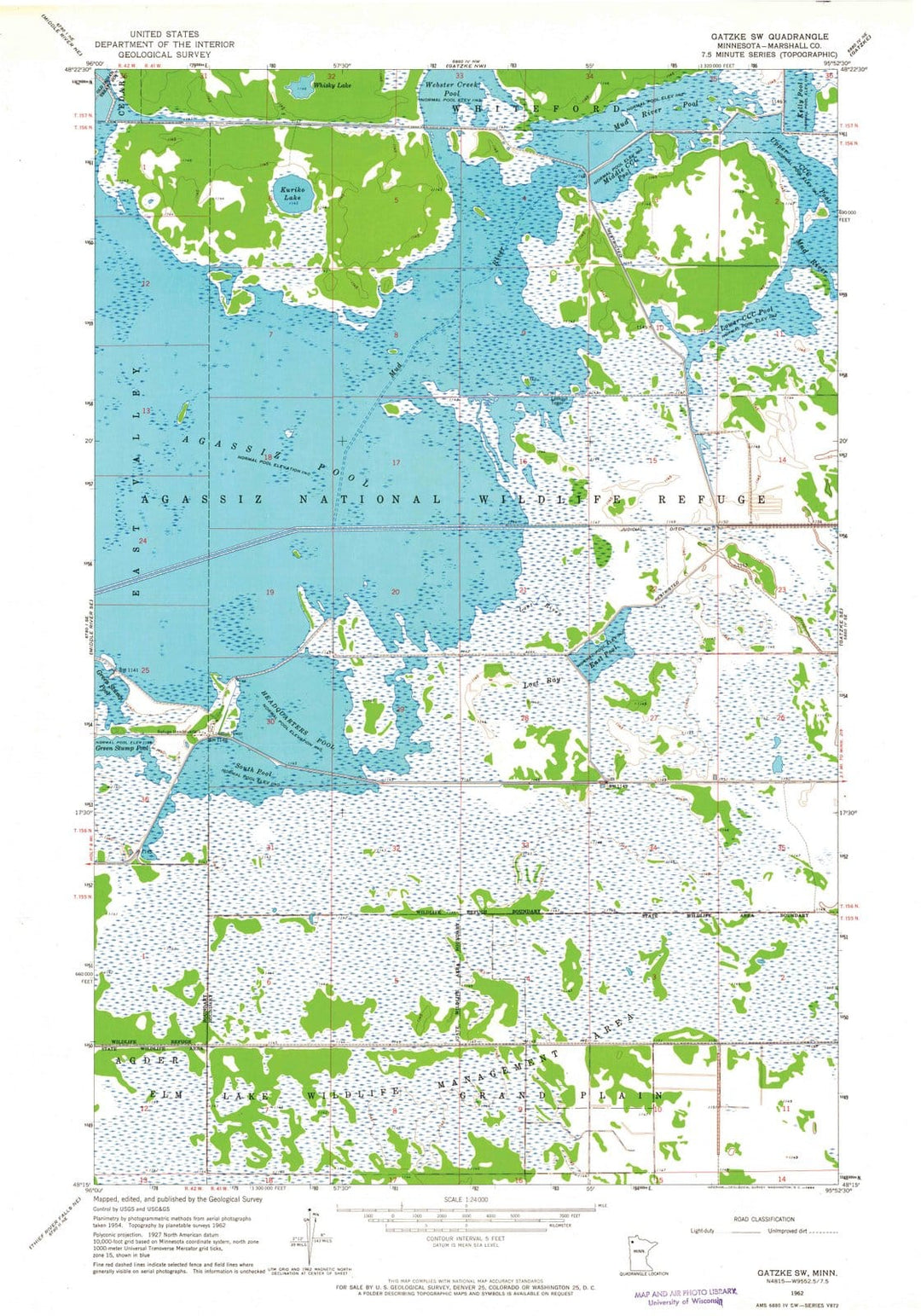 1962 Gatzke, MN - Minnesota - USGS Topographic Map v3