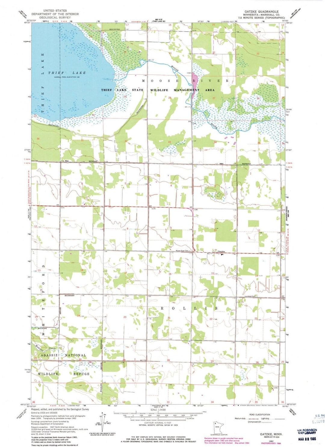 1962 Gatzke, MN - Minnesota - USGS Topographic Map v4