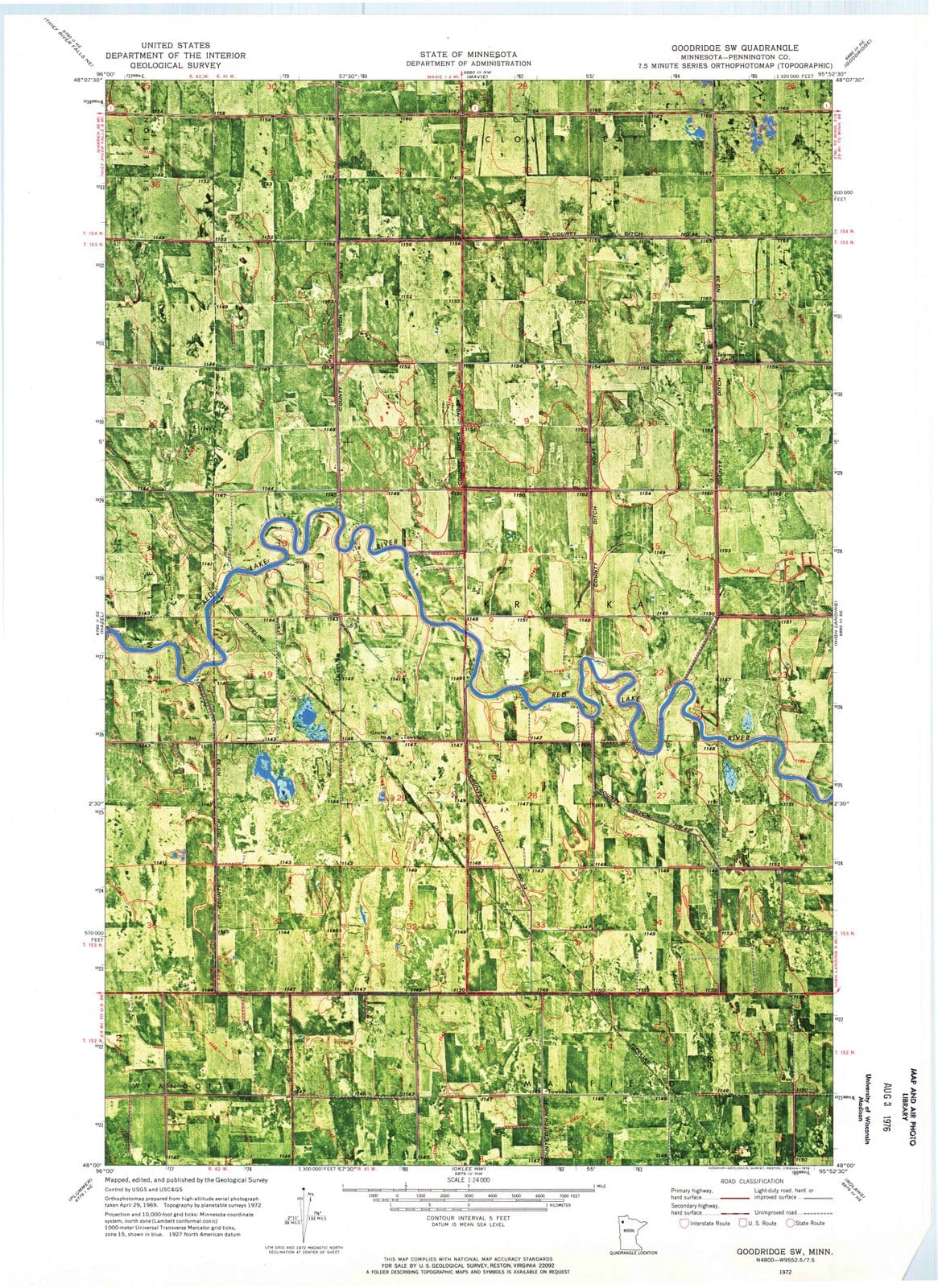 1972 Goodridge, MN - Minnesota - USGS Topographic Map v2