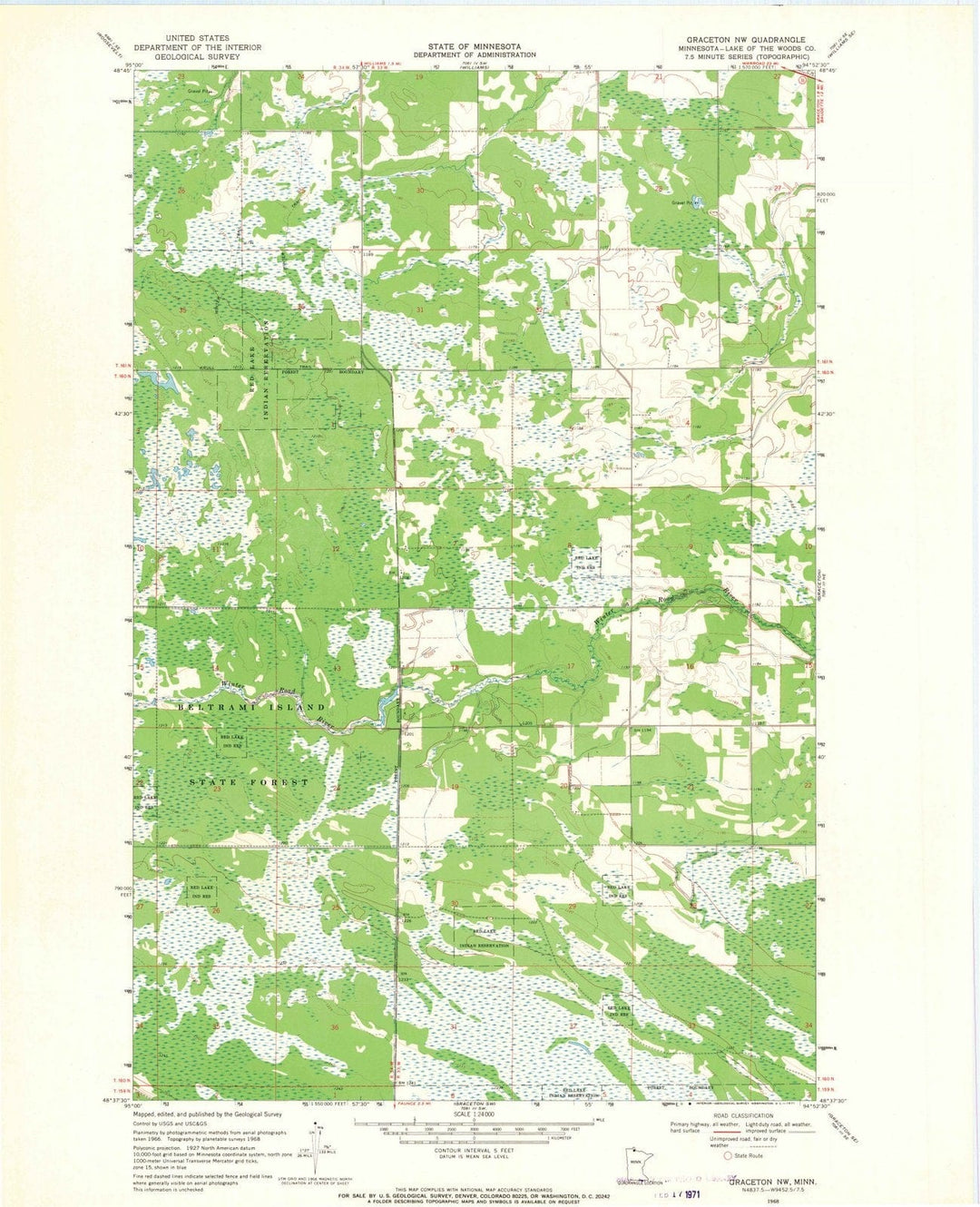 1968 Graceton, MN - Minnesota - USGS Topographic Map v3