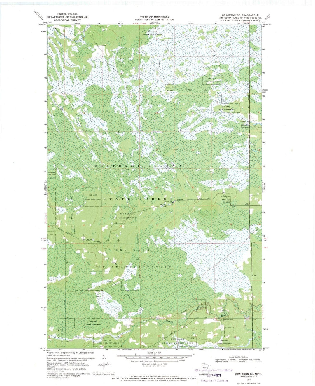 1968 Graceton, MN - Minnesota - USGS Topographic Map v4