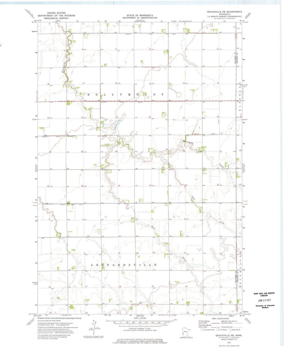 1974 Graceville, MN - Minnesota - USGS Topographic Map