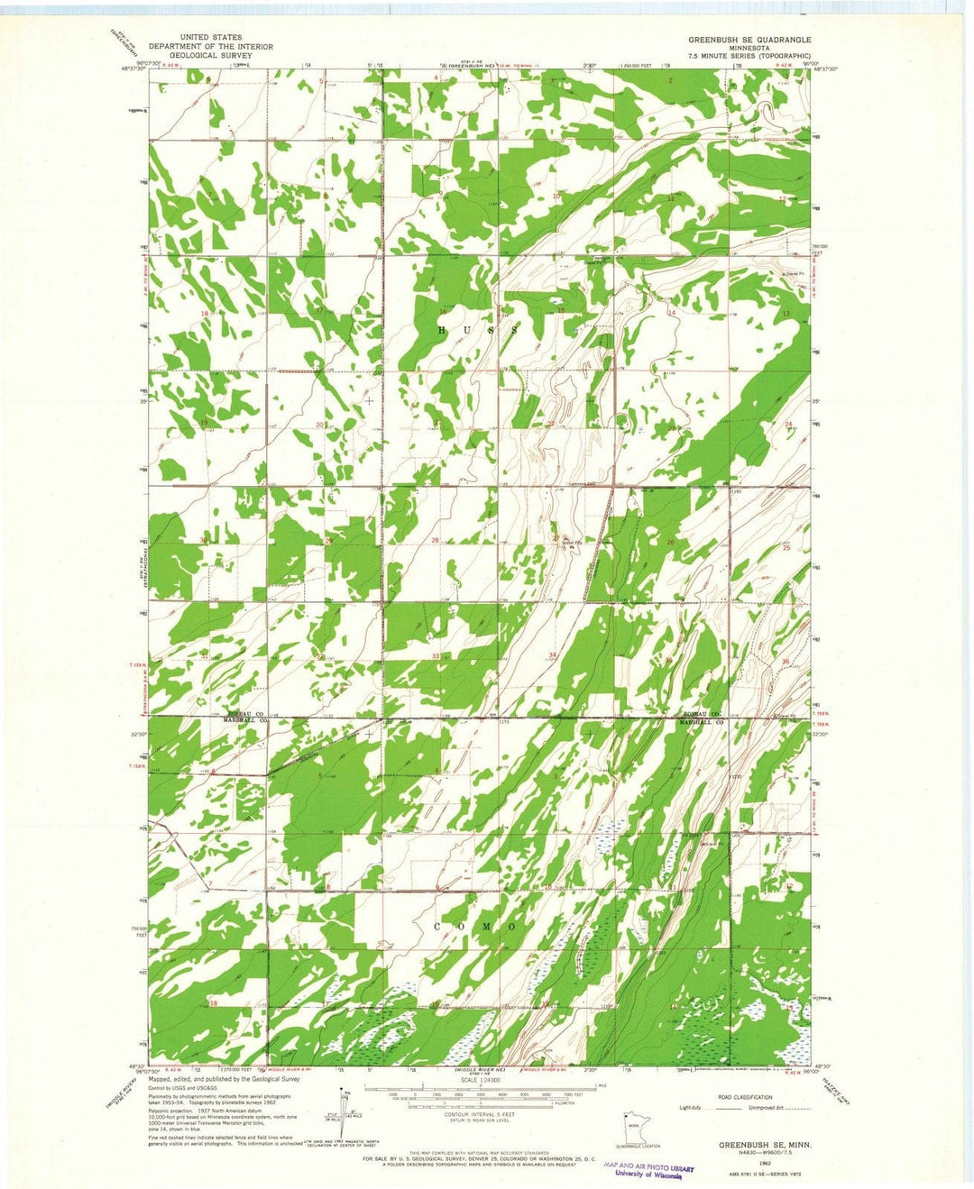 1962 Greenbush, MN - Minnesota - USGS Topographic Map