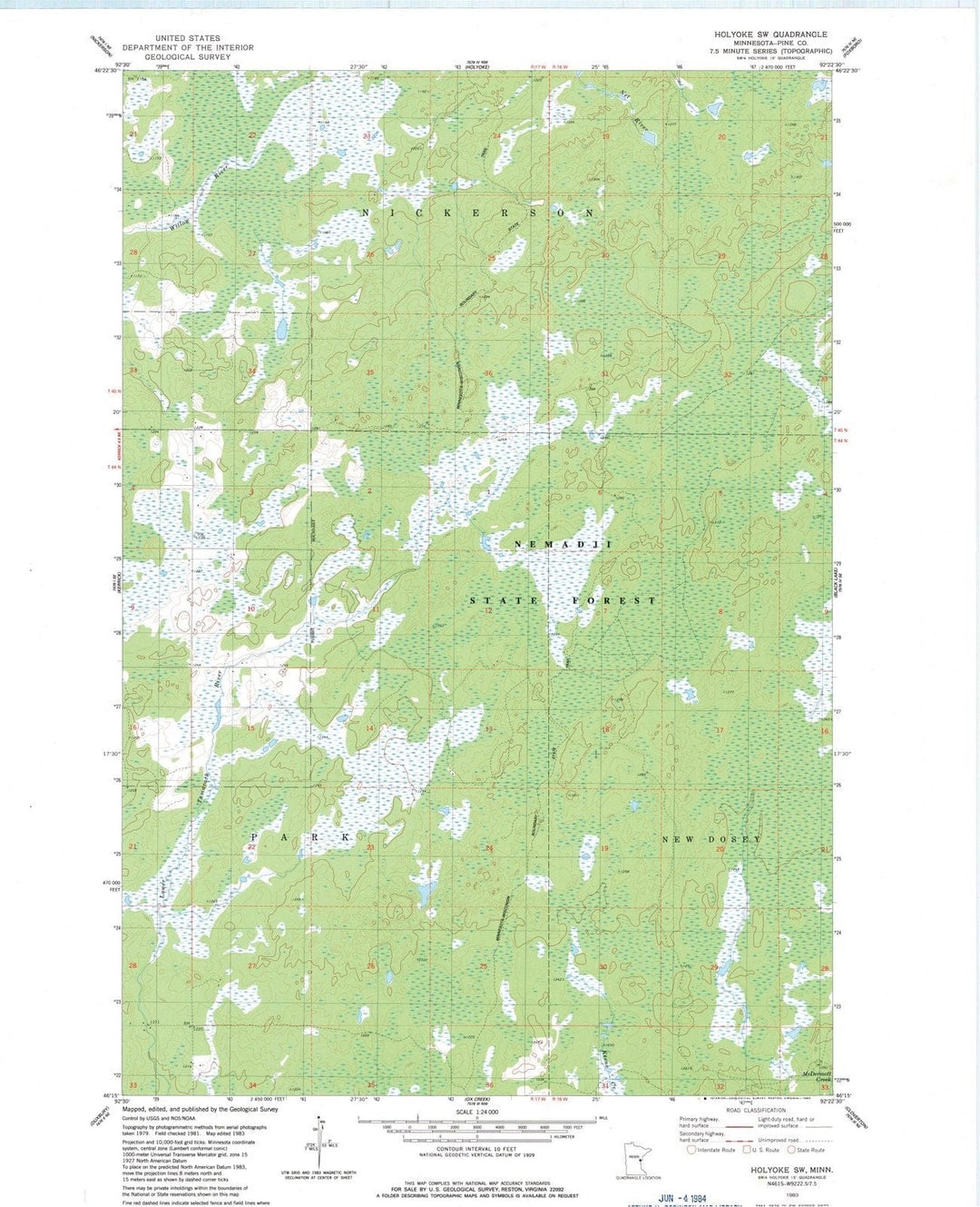 1983 Holyoke, MN - Minnesota - USGS Topographic Map v2