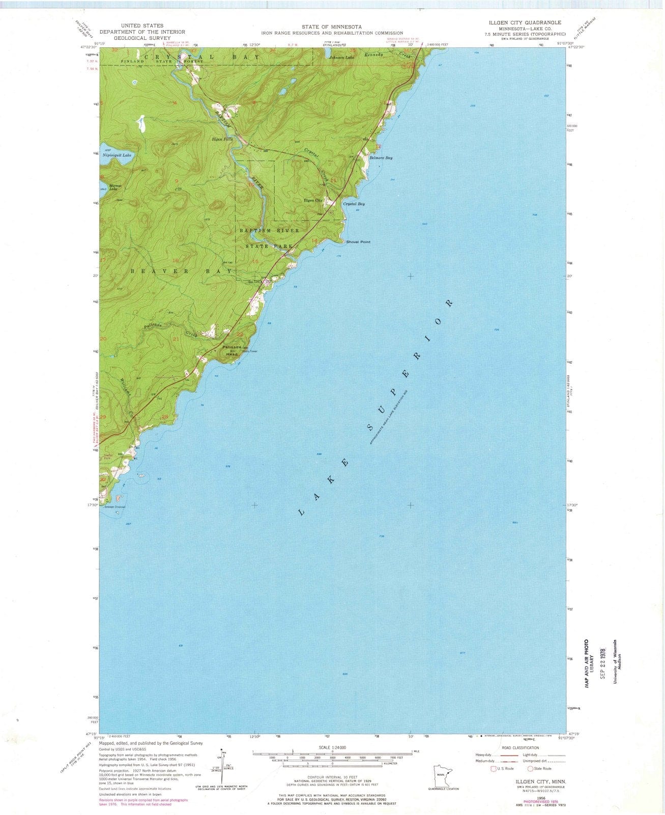 1956 Illgen City, MN - Minnesota - USGS Topographic Map