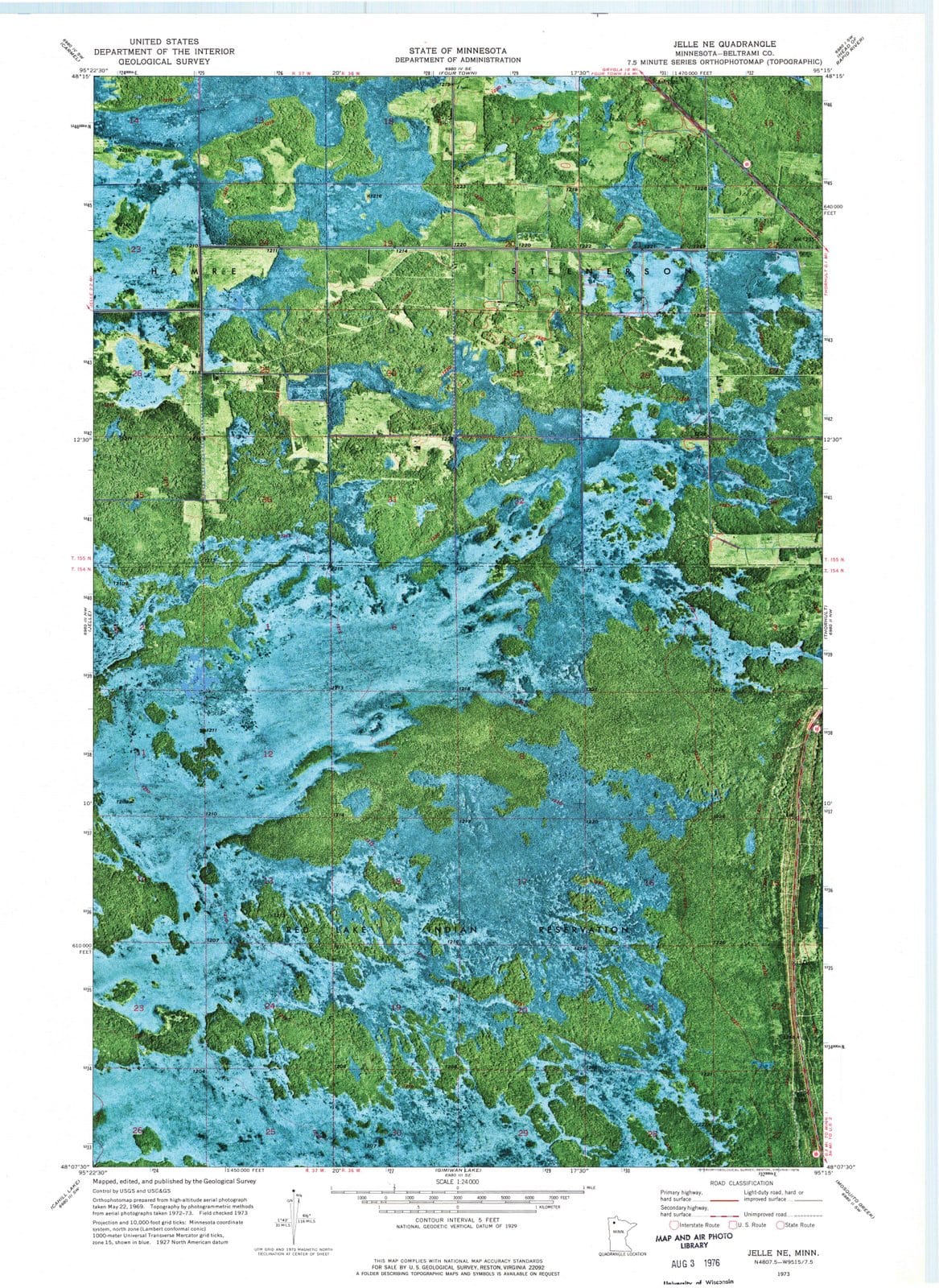 1973 Jelle, MN - Minnesota - USGS Topographic Map