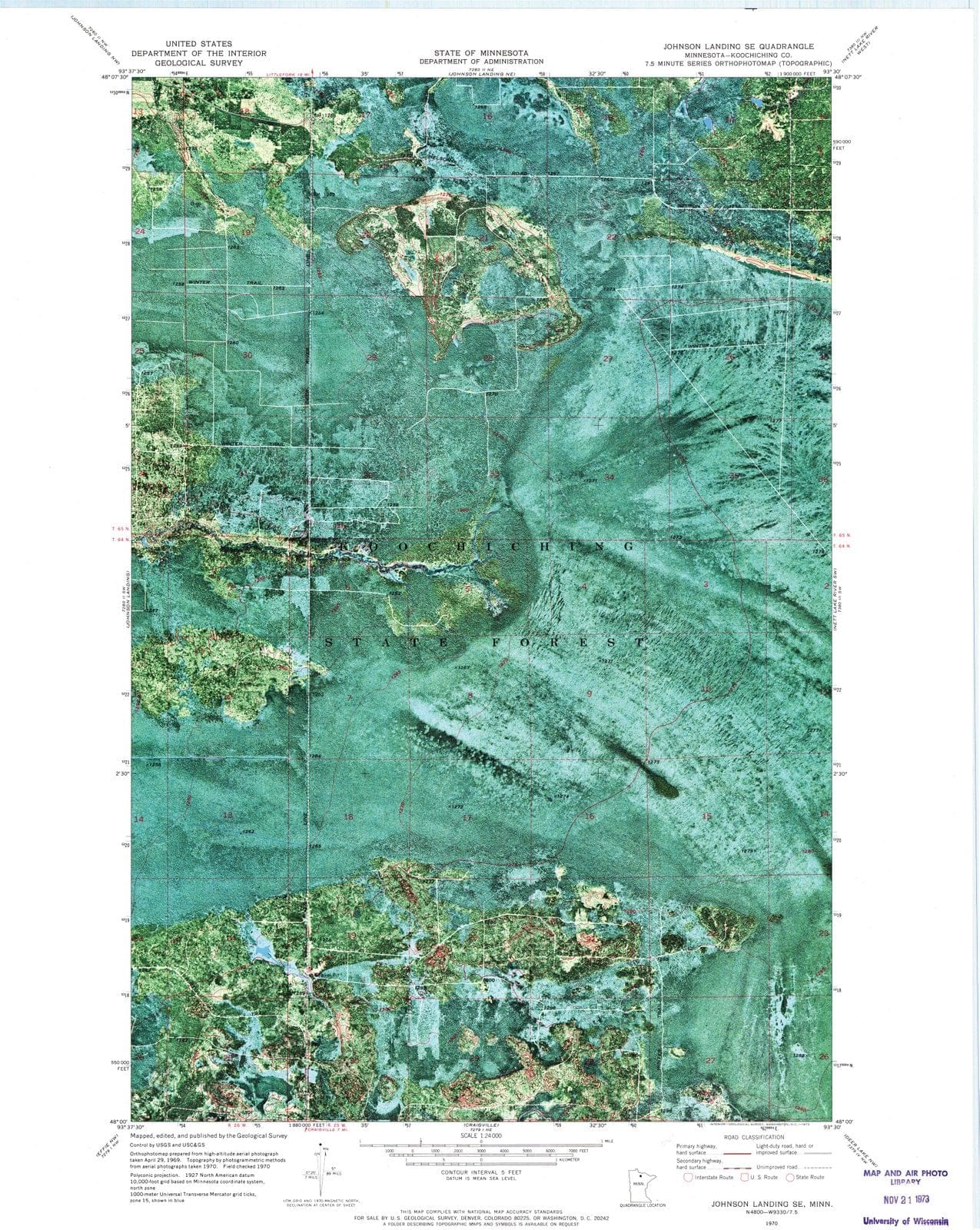 1970 Johnson Landing, MN - Minnesota - USGS Topographic Map v2