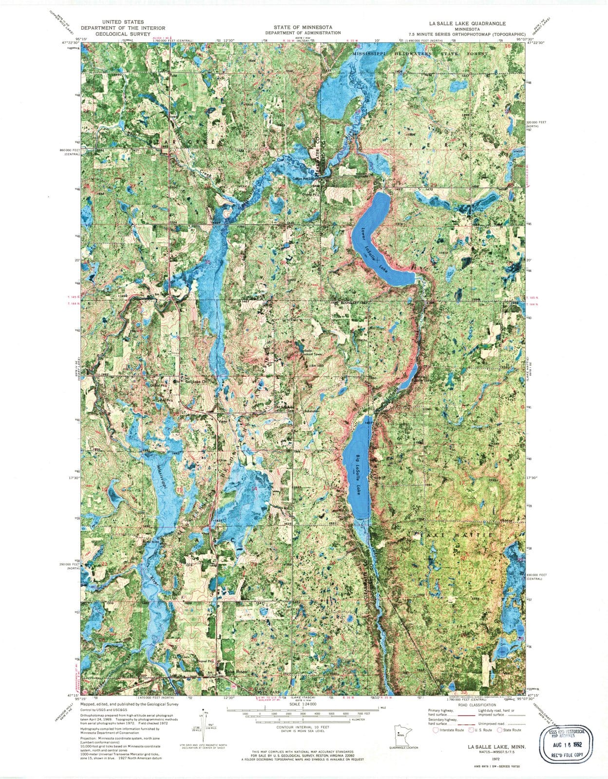 1972 La Salle Lake, MN - Minnesota - USGS Topographic Map