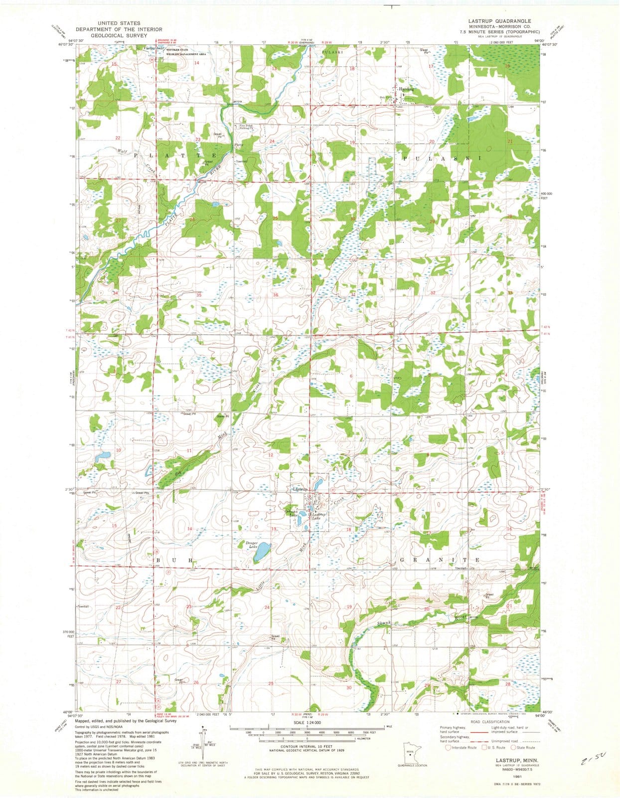 1981 Lastrup, MN - Minnesota - USGS Topographic Map v2