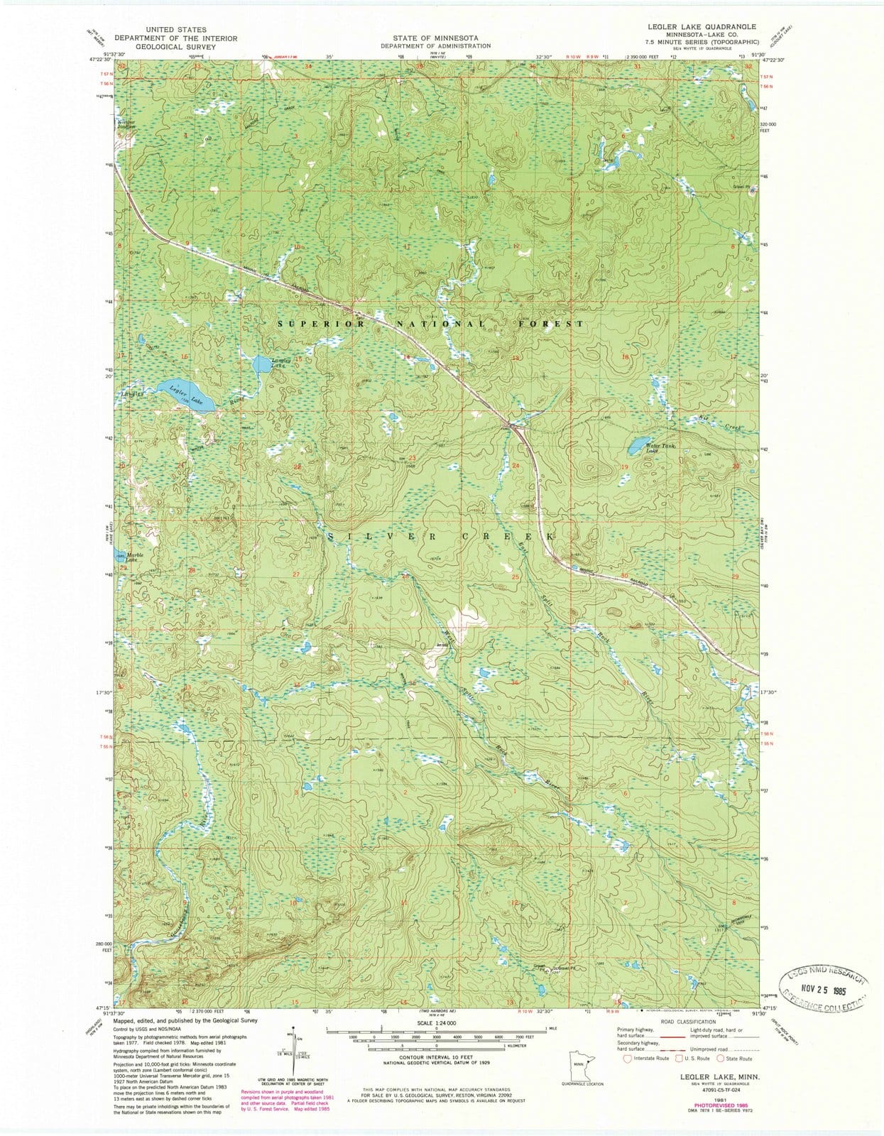 1981 Legler Lake, MN - Minnesota - USGS Topographic Map